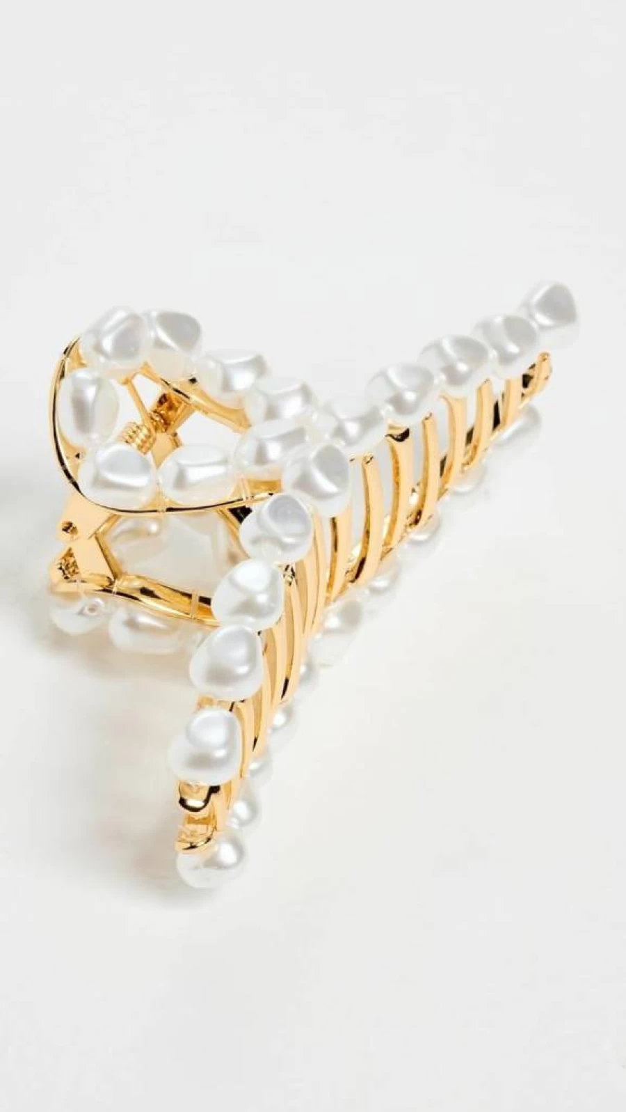 LELET NY Aria Pearl Hair Claw Clip - Off White Pearl Barrettes for Women, One Size Hair Clamp