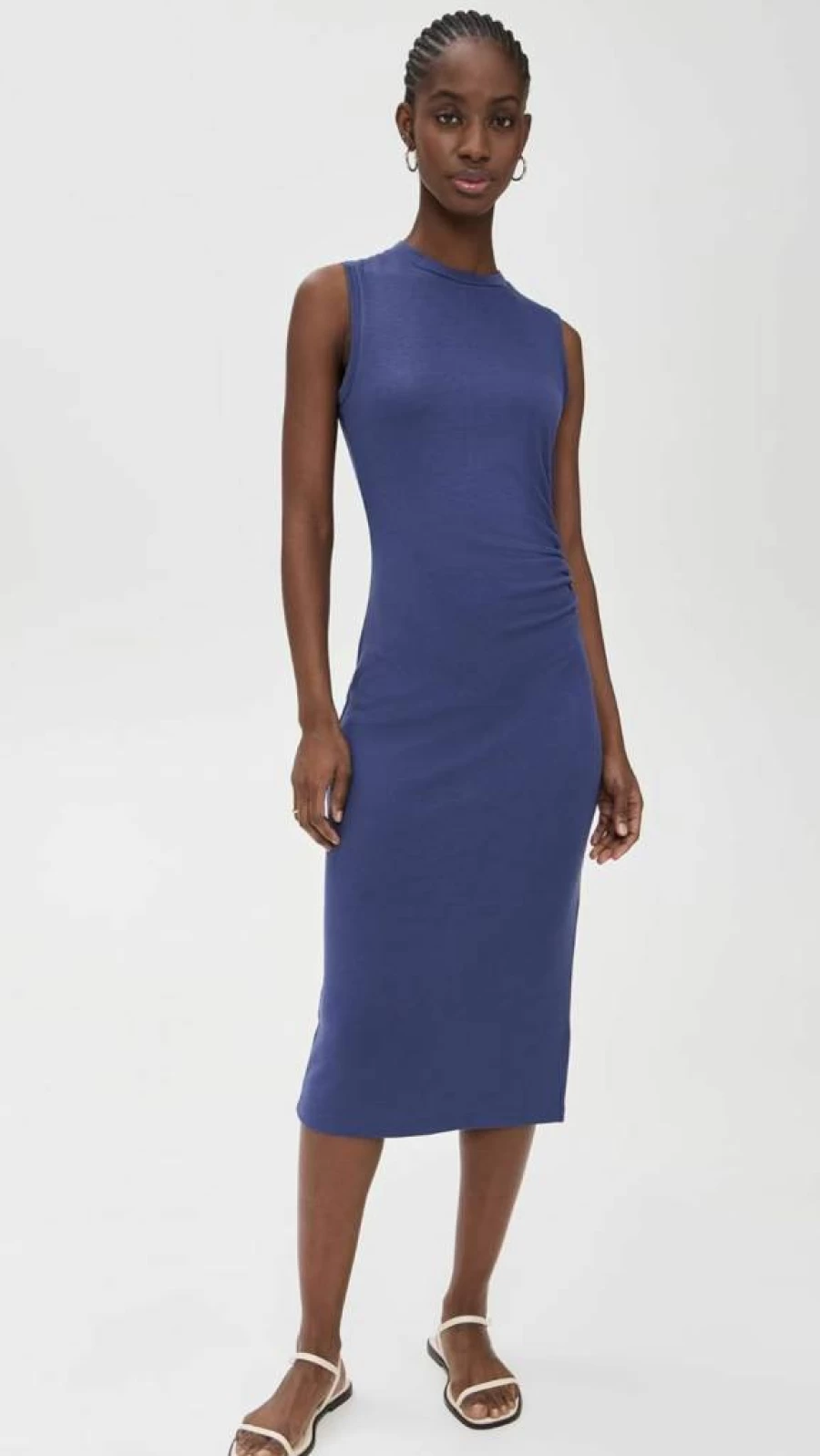 Vince Women's Sleeveless Gathered Waist Dress - Elegant A-Line Summer Dress for Women