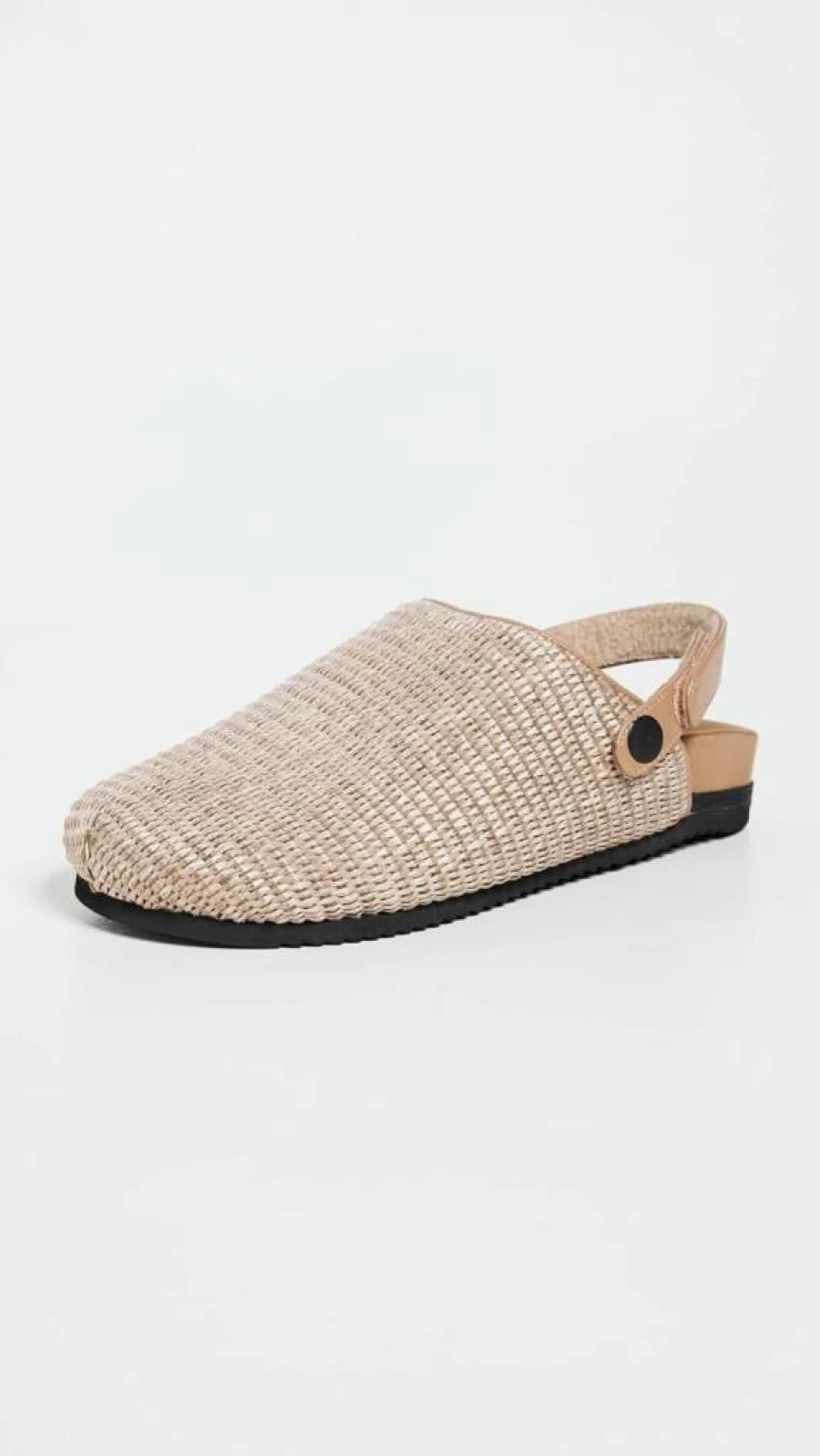 R0AM Women's Convertible Raffia Clogs - Comfortable Summer Slide Sandals