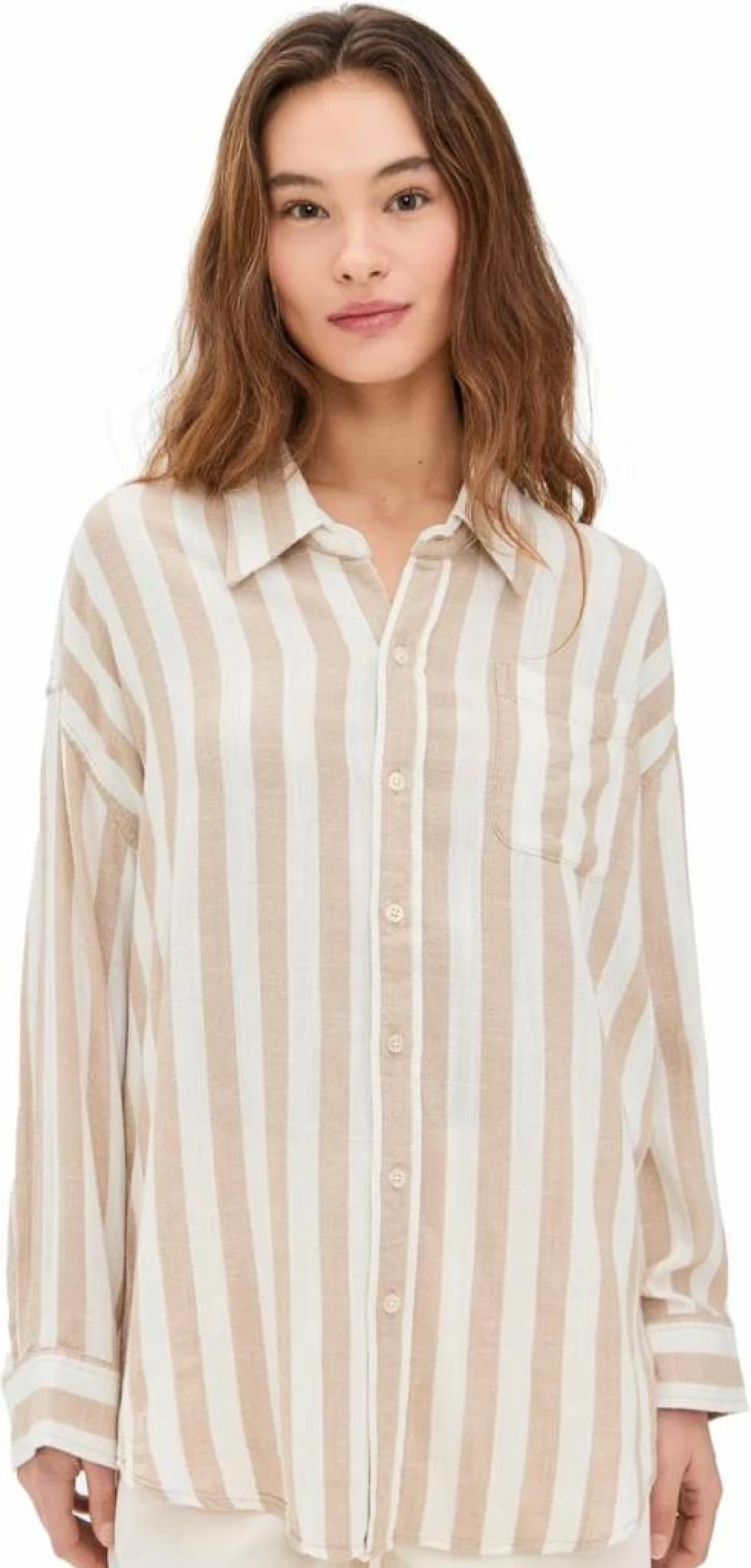 Denimist Women's Stylish Button Front Shirt - Classic Denim & Casual Comfort Top