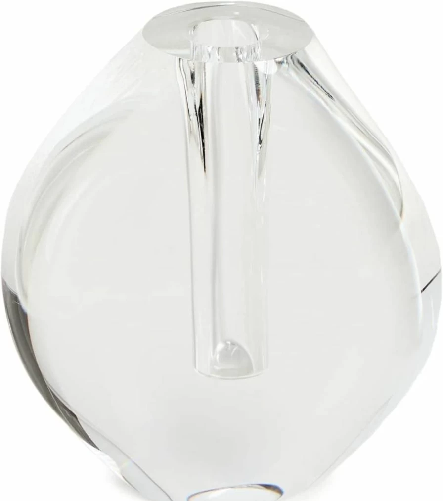 Tizo Design Elegant Women's Crystal Bud Vase - Handcrafted Glass Flower Holder for Home Decor