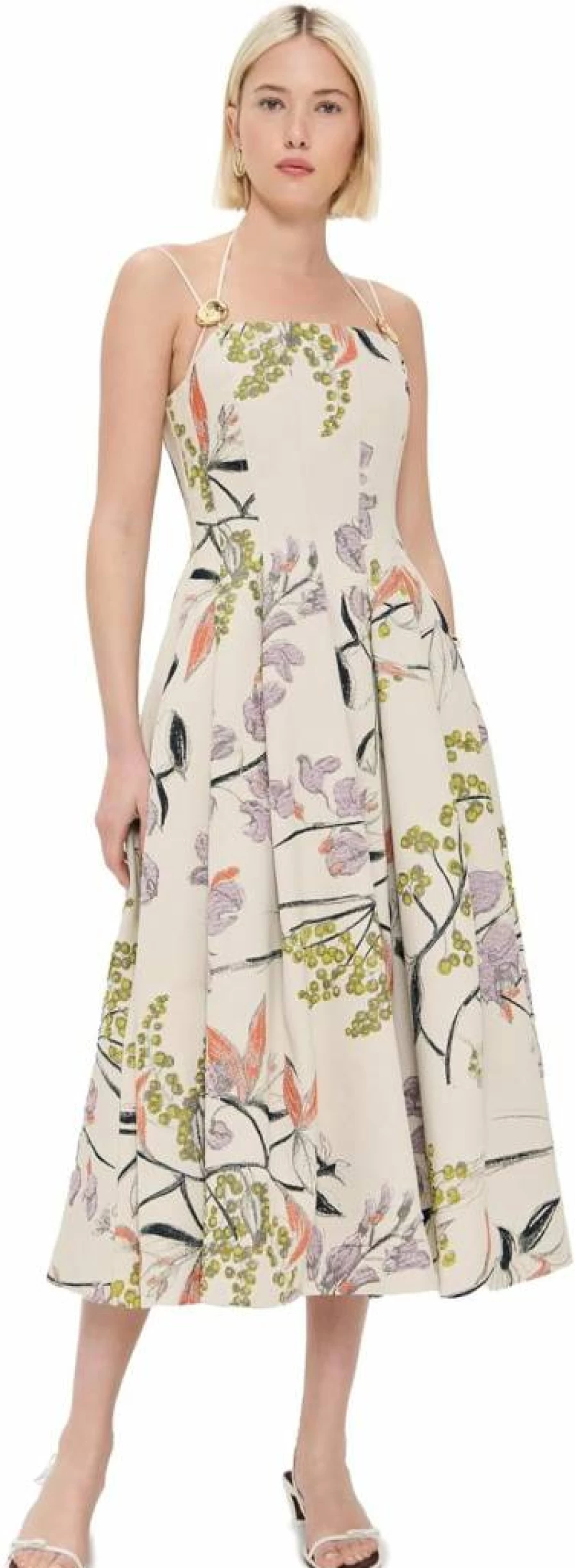 Stine Goya Women's Flowy Maxi Dress - Elegant High-Volume Summer Dress