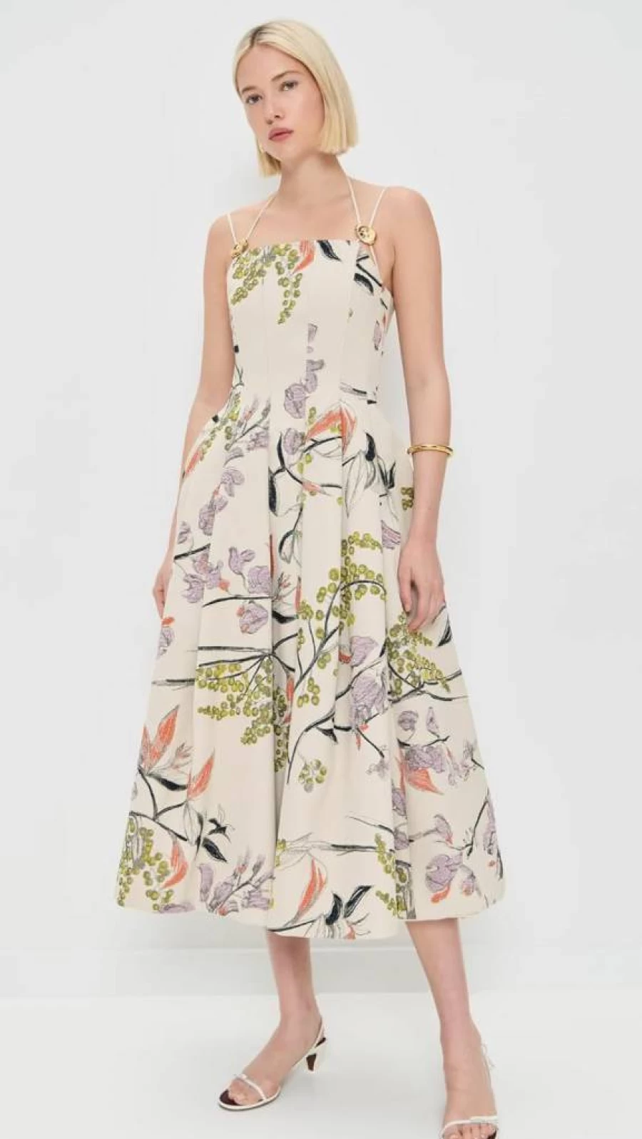 Stine Goya Women's Flowy Maxi Dress - Elegant High-Volume Summer Dress