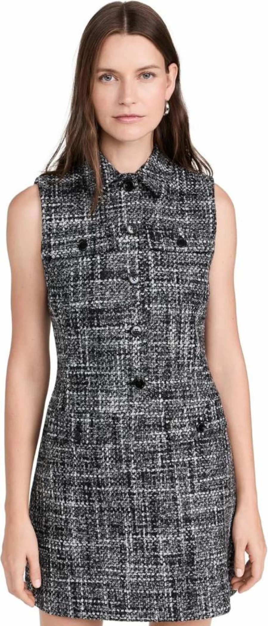 Theory Women's Military Style Midi Dress - Classic Tailored A-Line Office Wear