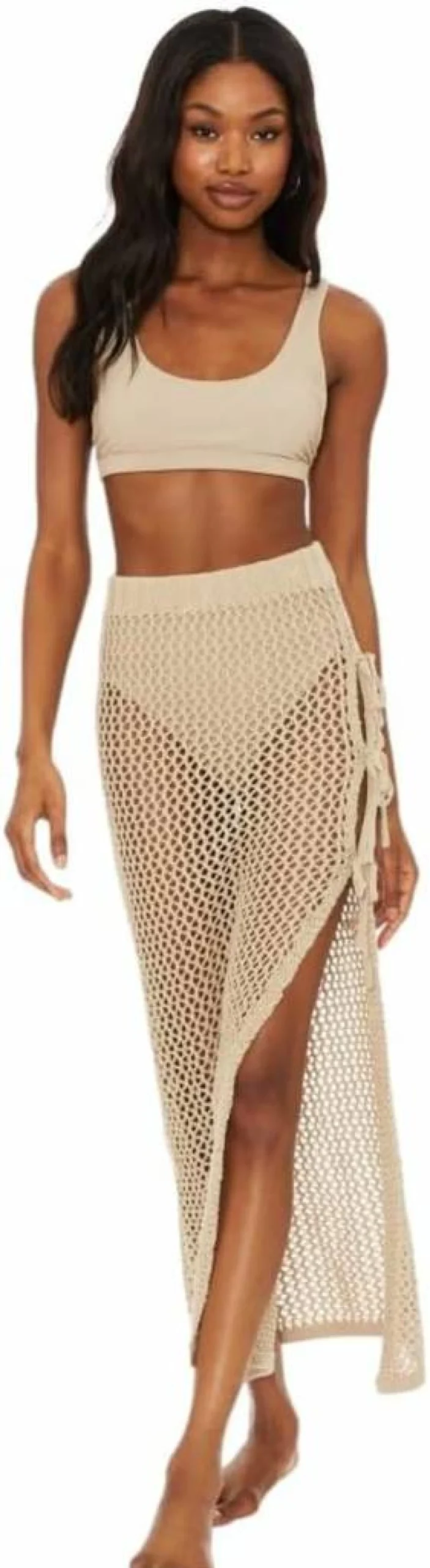 Beach Riot Women's Deborah High-Waisted Beach Skirt - Flowy Summer Skirt with Side Slit