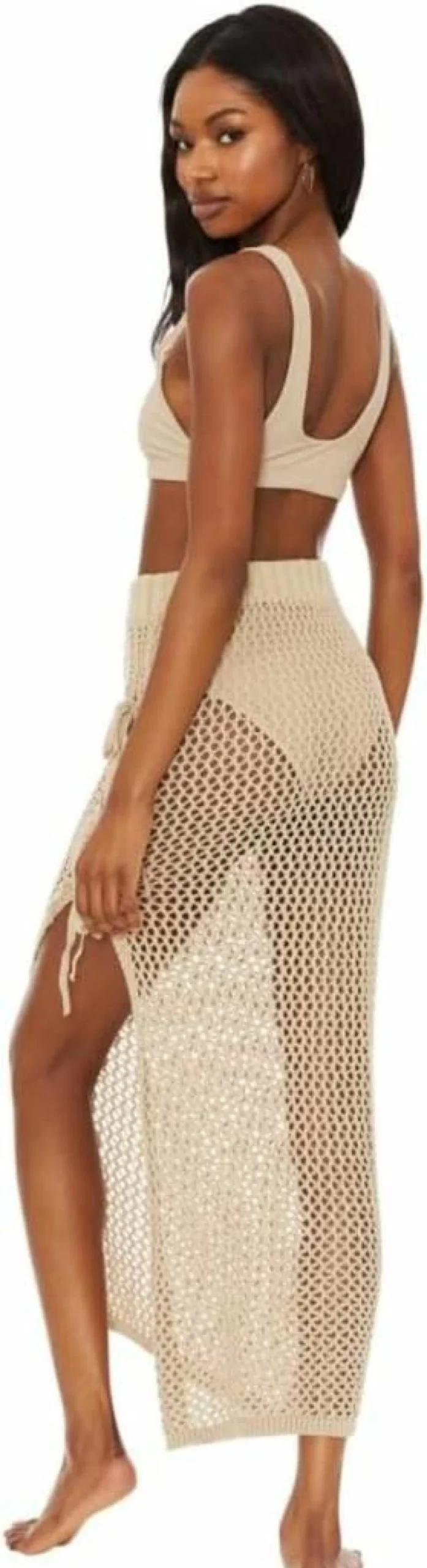 Beach Riot Women's Deborah High-Waisted Beach Skirt - Flowy Summer Skirt with Side Slit
