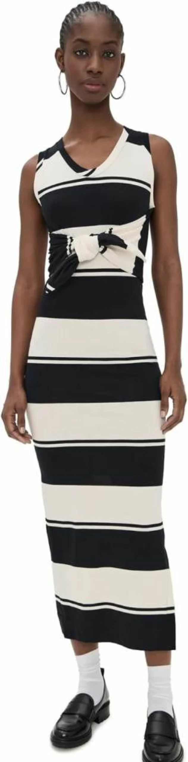 MSGM Women's Striped Long Sleeve Dress - Bold Print Casual & Elegant Style