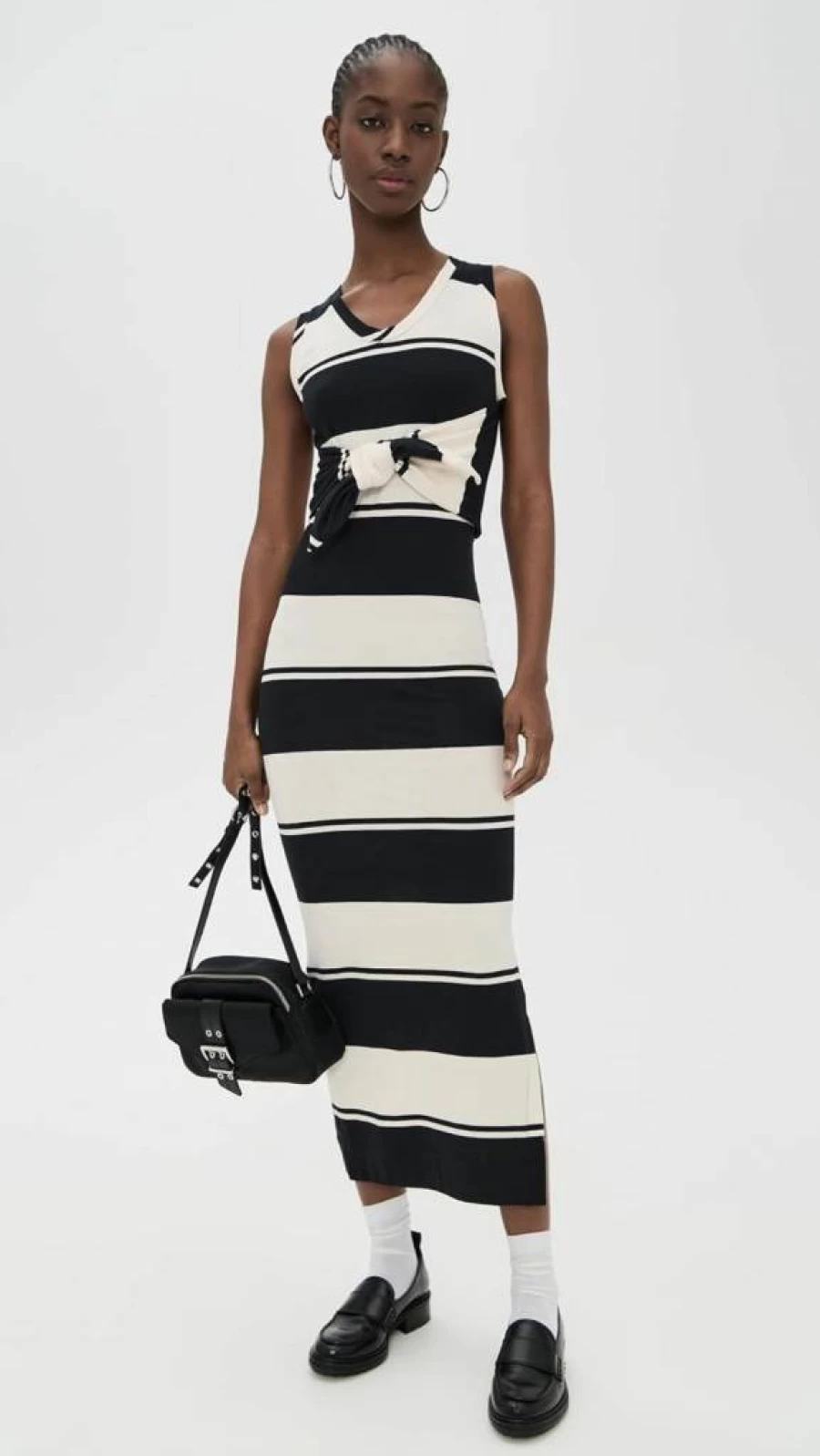 MSGM Women's Striped Long Sleeve Dress - Bold Print Casual & Elegant Style