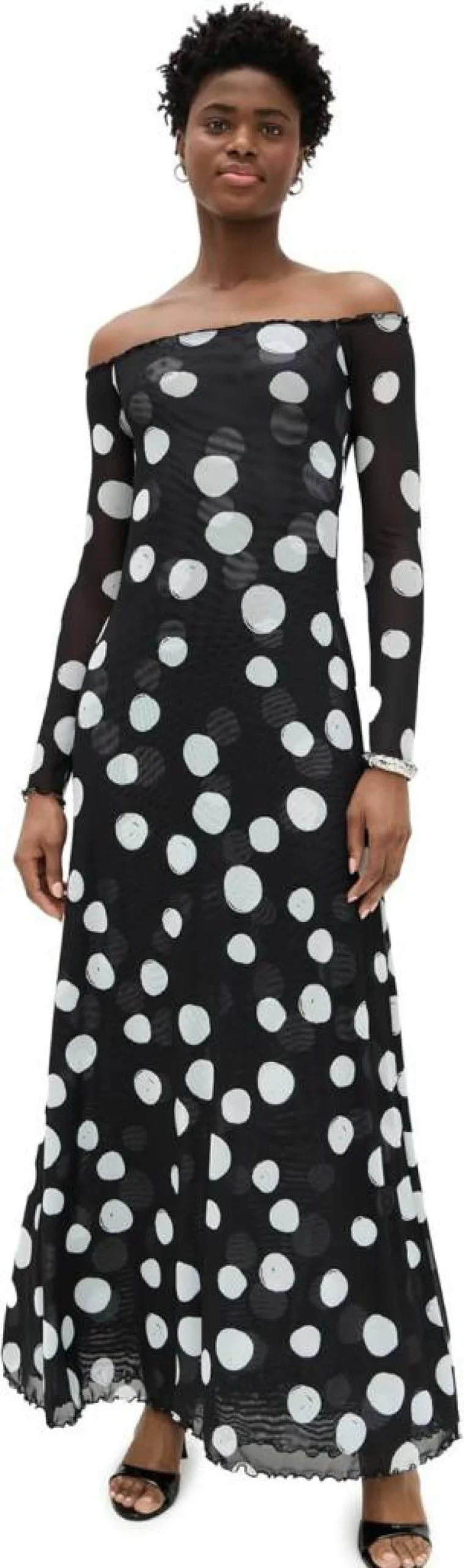 RESA Women's Bardot Maxi Dress - Elegant Off-Shoulder Long Summer Dress
