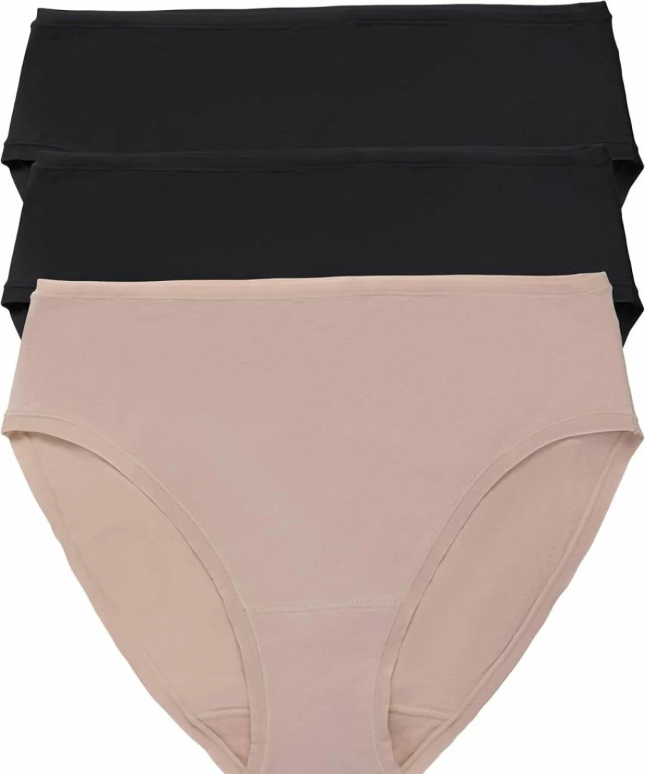 Natori Women's Bliss Bare Cotton Hipster Underwear - Comfortable Multipack 774346Mp