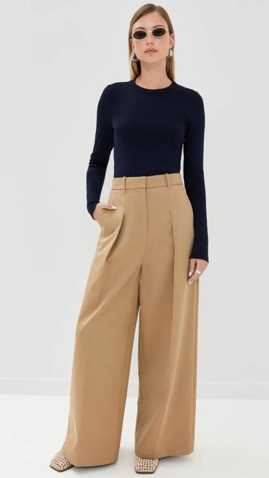 ALC Women's Ryder High-Waisted Slim-Fit Pants - Comfortable Stretch Ankle-Length Trousers for Casual & Office Wear