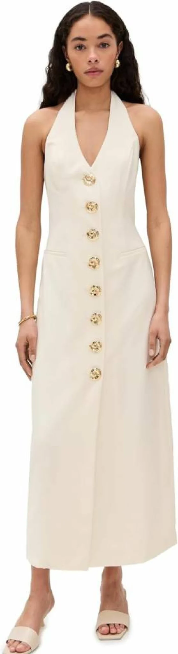 The Wolf Gang Women's Irida Maxi Dress - Elegant Flowy Long Dress for Summer