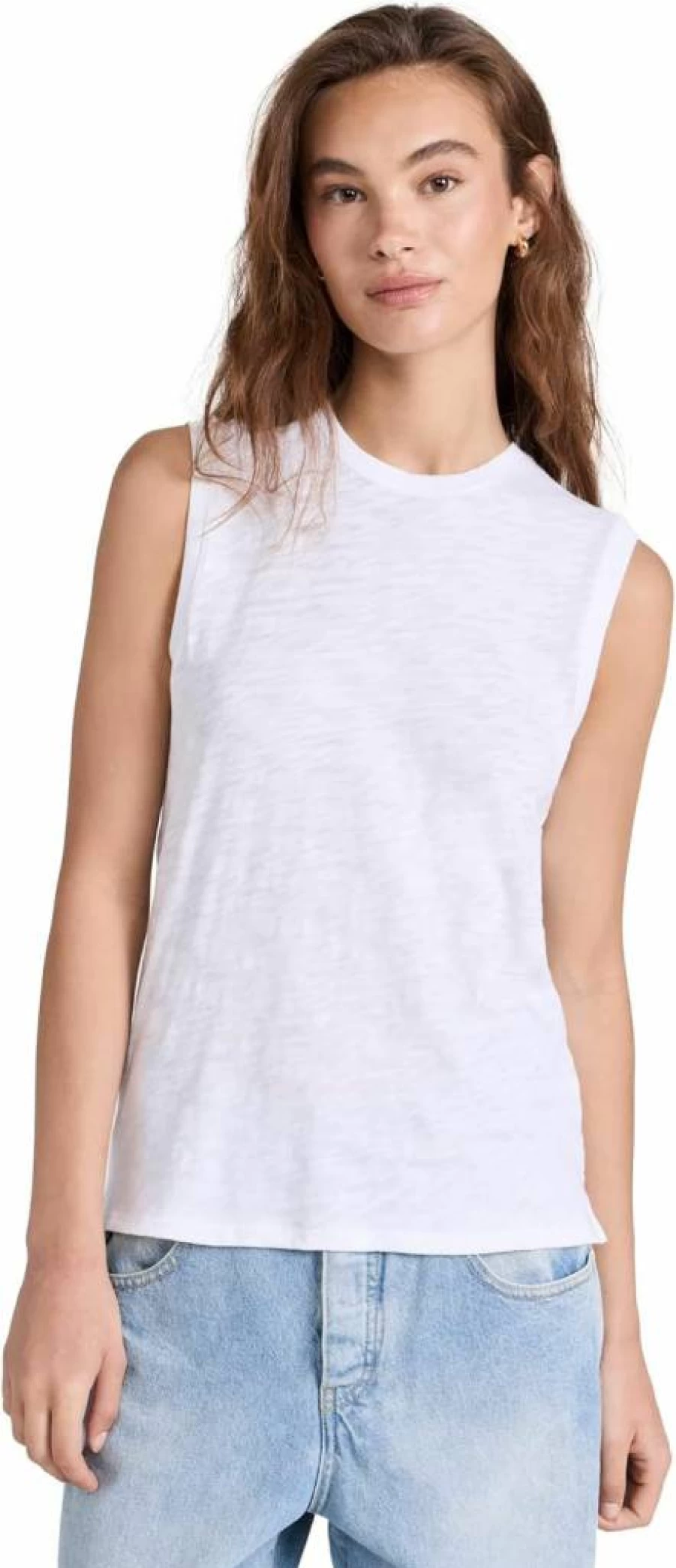Anthony Thomas Melillo Women's Sleeveless Schoolboy Tee - Casual Vintage Top