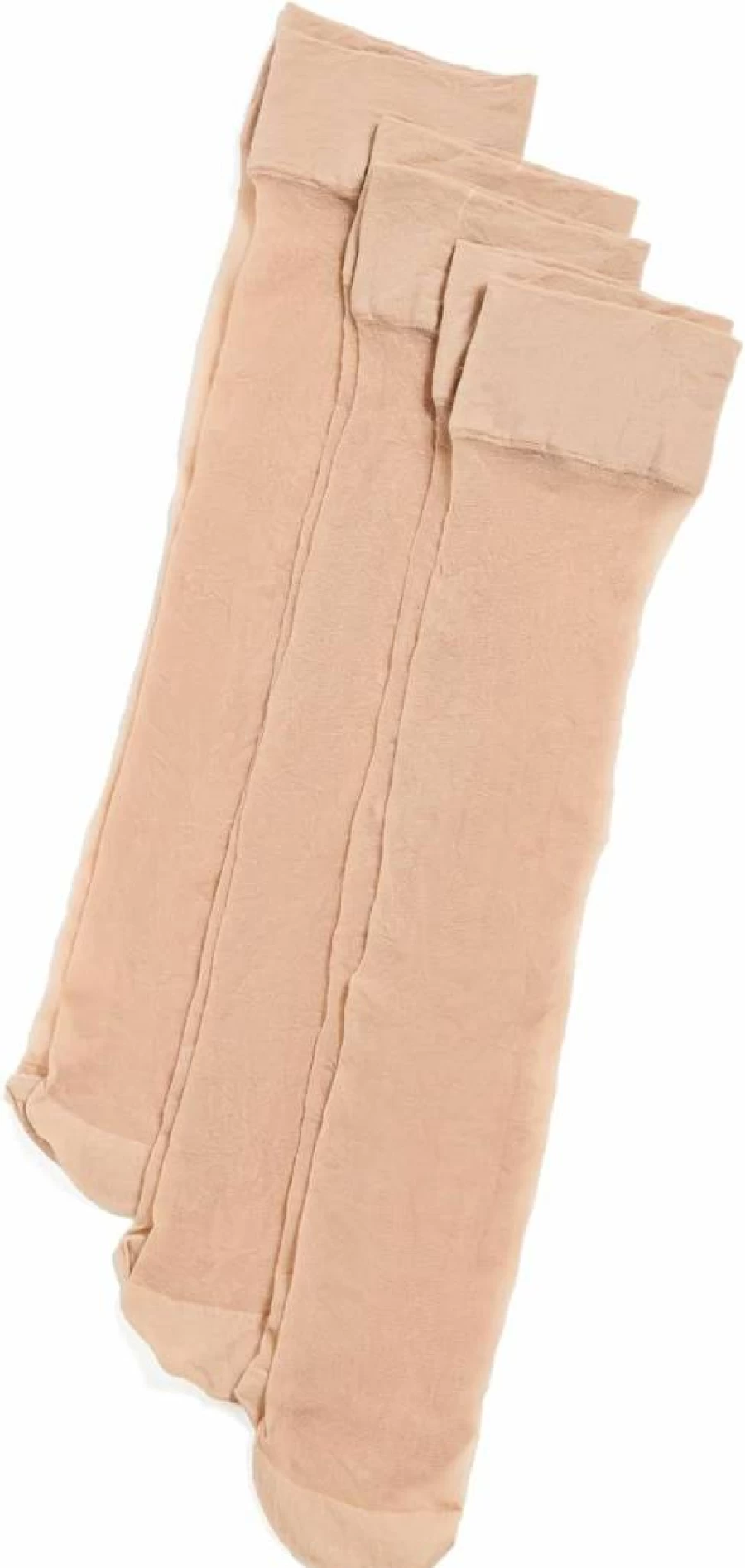 STEMS Women's Sheer Knee-High Socks 3-Pack - Essential Comfort Stretchable Nylon Blend Socks