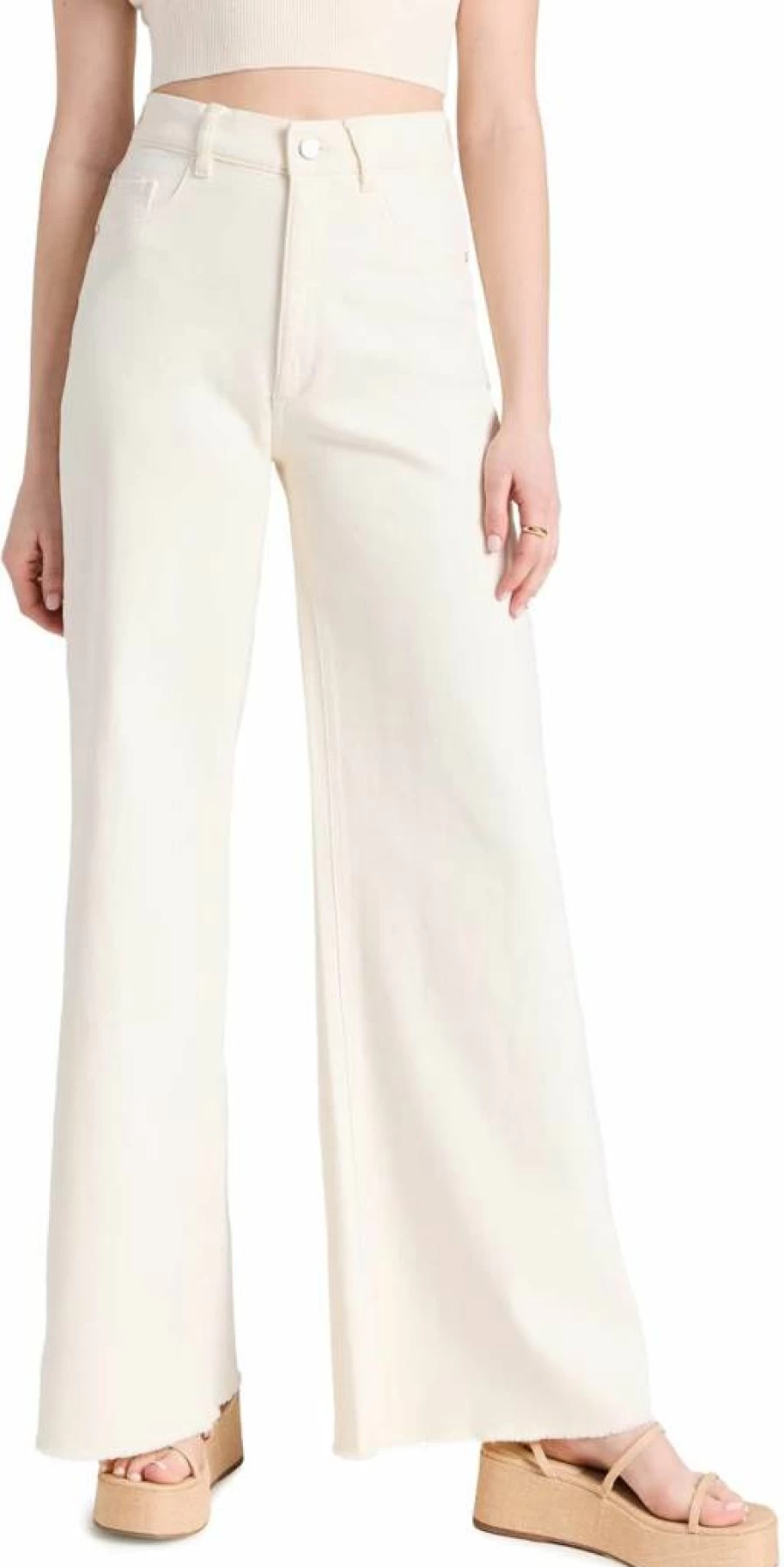 DL1961 Women's Hepburn High-Rise Wide Leg Jeans - Sustainable Denim