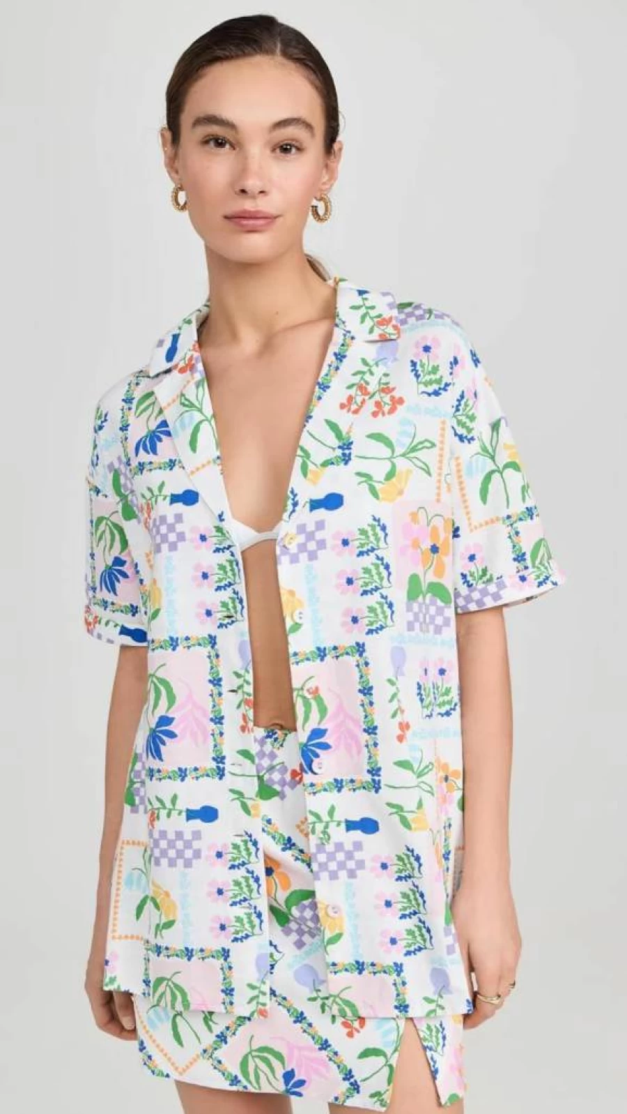 MINKPINK Women's Nikita Oversized Shirt - Stylish Loose Fit Casual Top