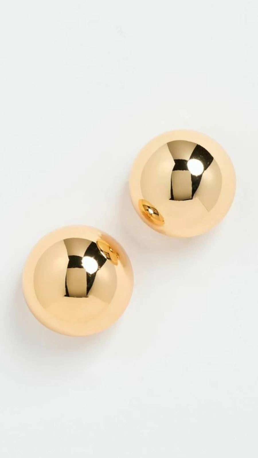 Lele Sadoughi Women's Dome Button Earrings – Stylish Gold-Tone Hoop Earrings with Unique Design