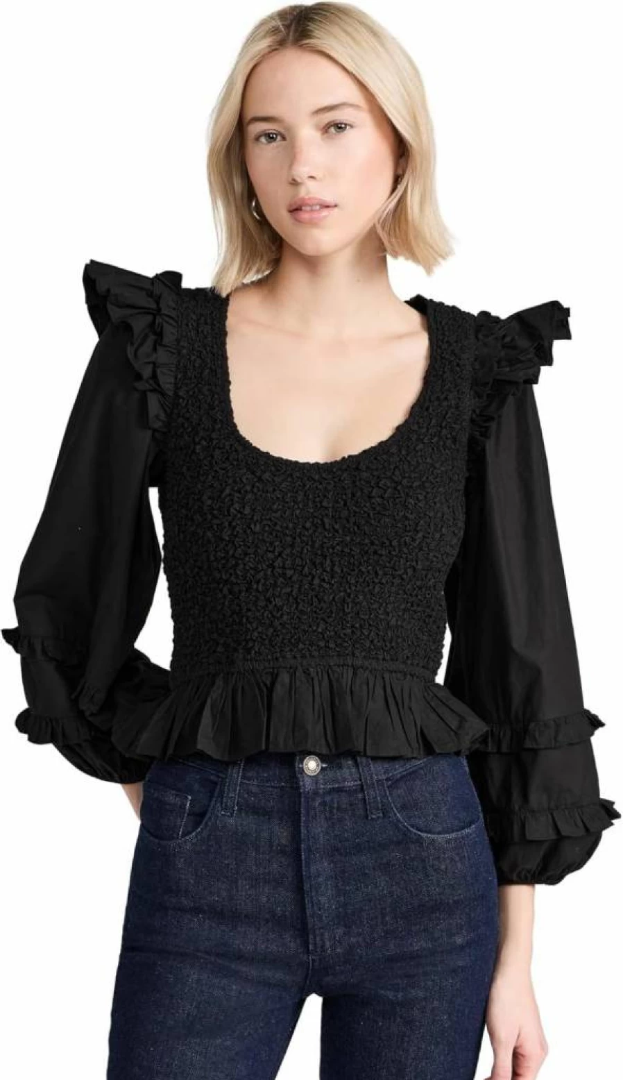 Cleobella Women's Veronika Solid Blouse - Elegant Casual Top for Women