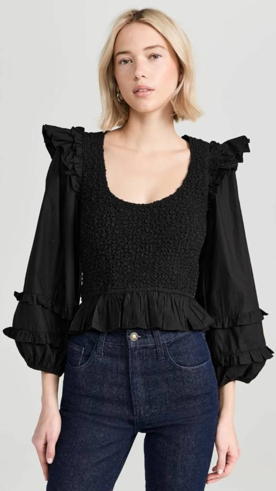 Cleobella Women's Veronika Solid Blouse - Elegant Casual Top for Women