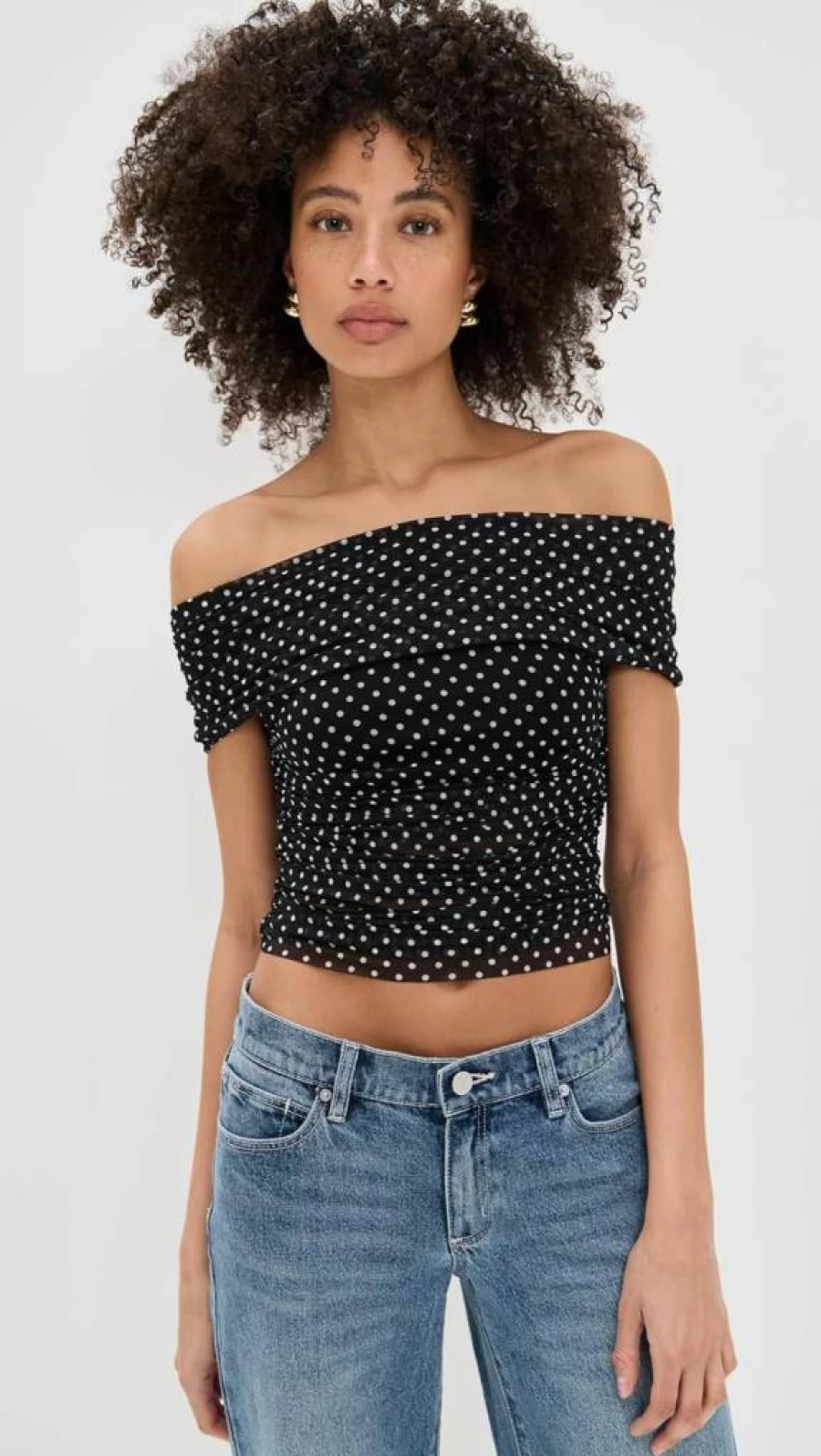 alice + olivia Women's Isadola Off-The-Shoulder Blouse | Floral Print Summer Top