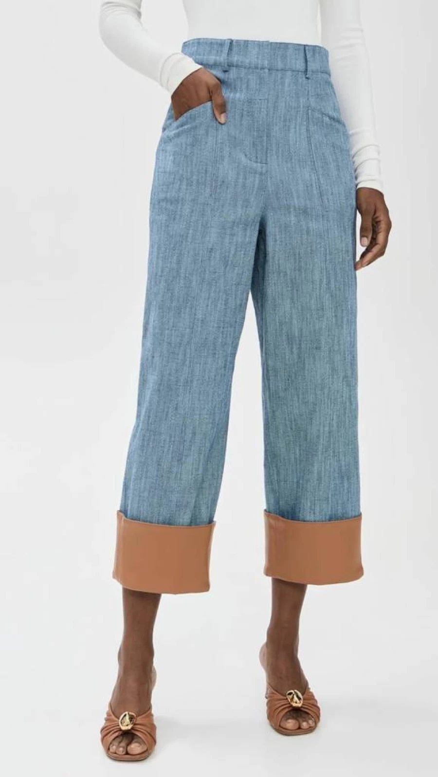 ALEXIS Women's Trevor High-Waisted Slim-Fit Trousers for Office and Casual Wear