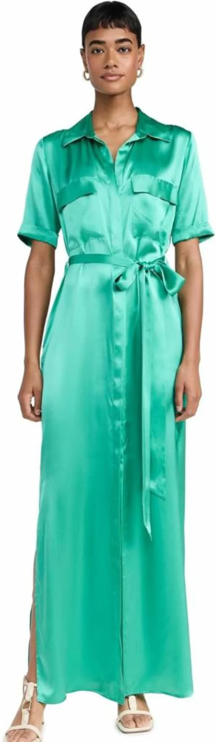 L'AGENCE Women's Klement Cargo Pocket Dress - Stylish Casual Dress with Pockets