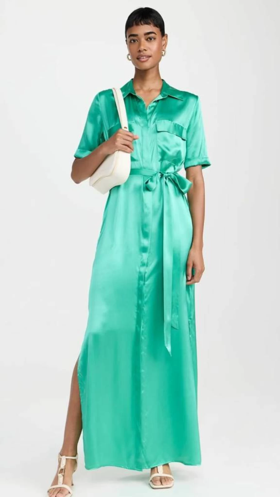 L'AGENCE Women's Klement Cargo Pocket Dress - Stylish Casual Dress with Pockets