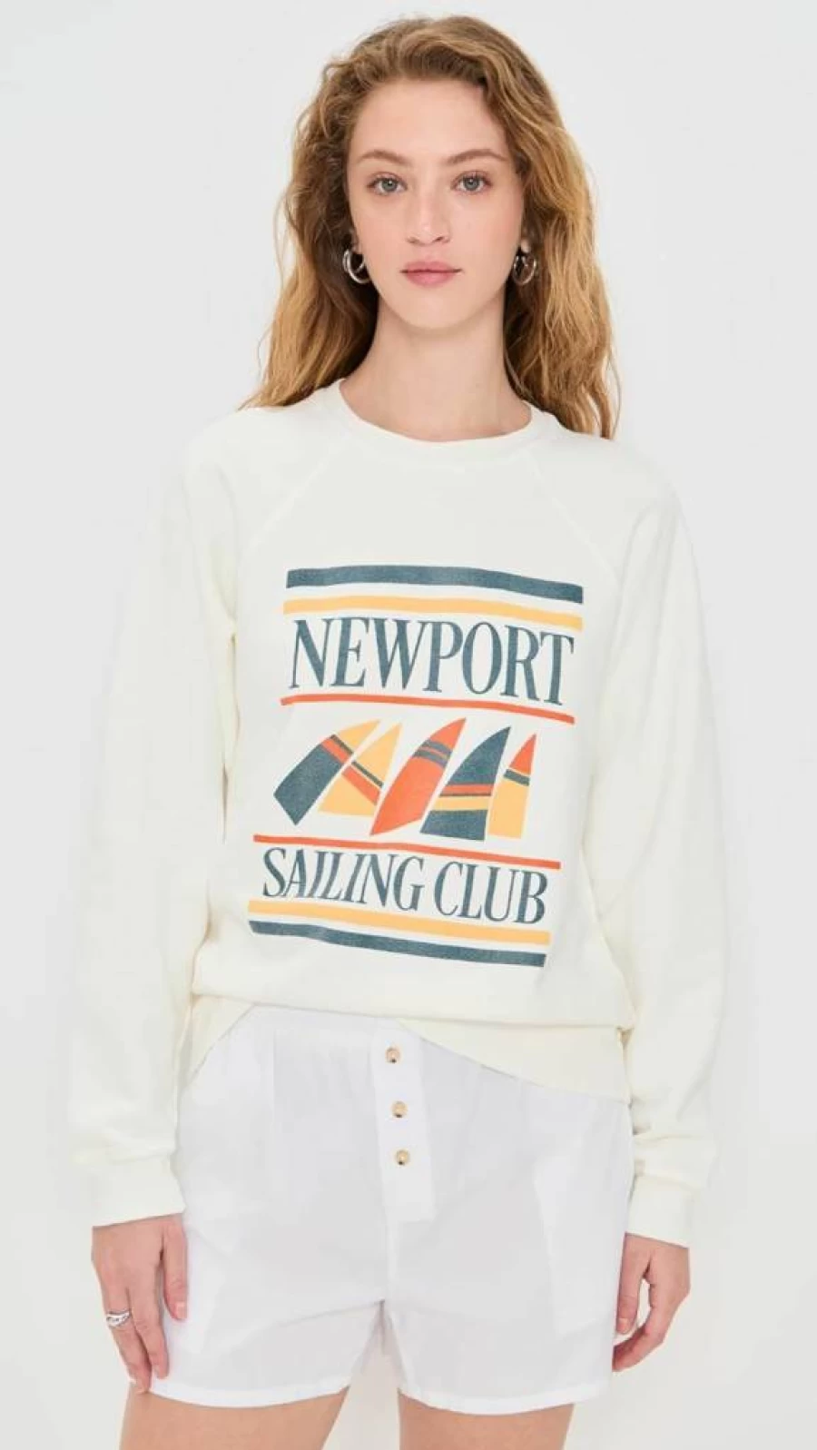 Original Retro Brand Women's Newport Sailing Club Vintage Crewneck Sweatshirt