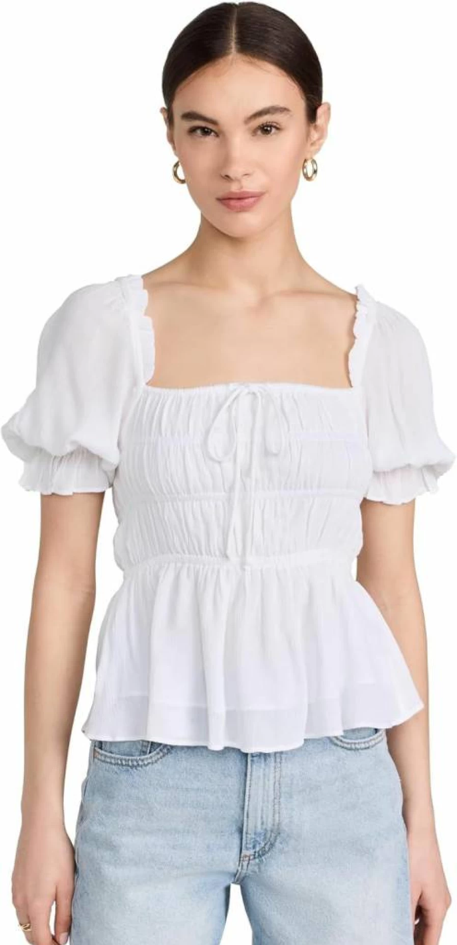 Playa Lucila Women's Square Neck Blouse - Elegant Casual Top for Women