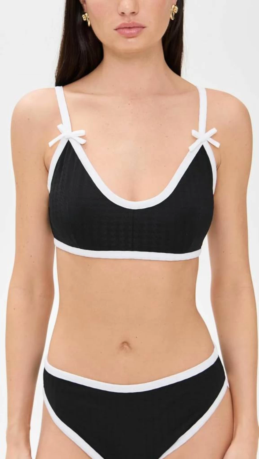 Sea Women's Briella Bow Bikini Top - Floral Print Swimwear Halter Triangle Cup