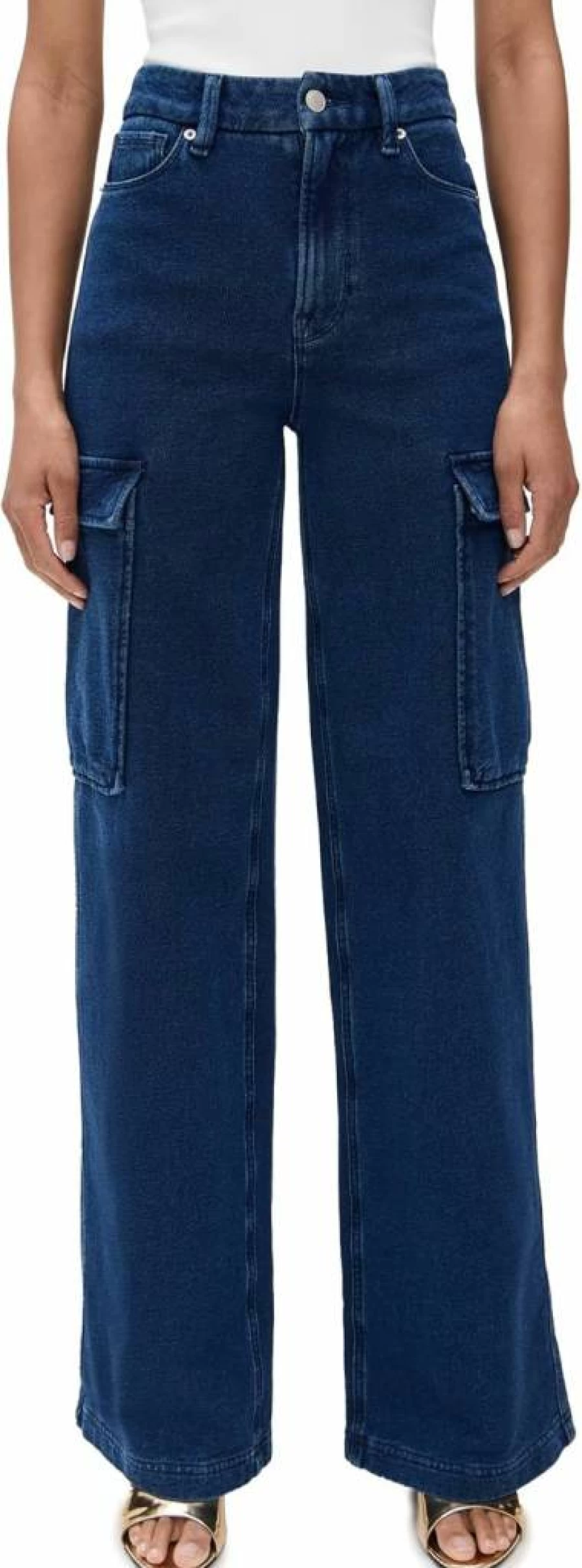 Good American Indigo 377 Skate Cargo Pants - Stylish & Functional Streetwear