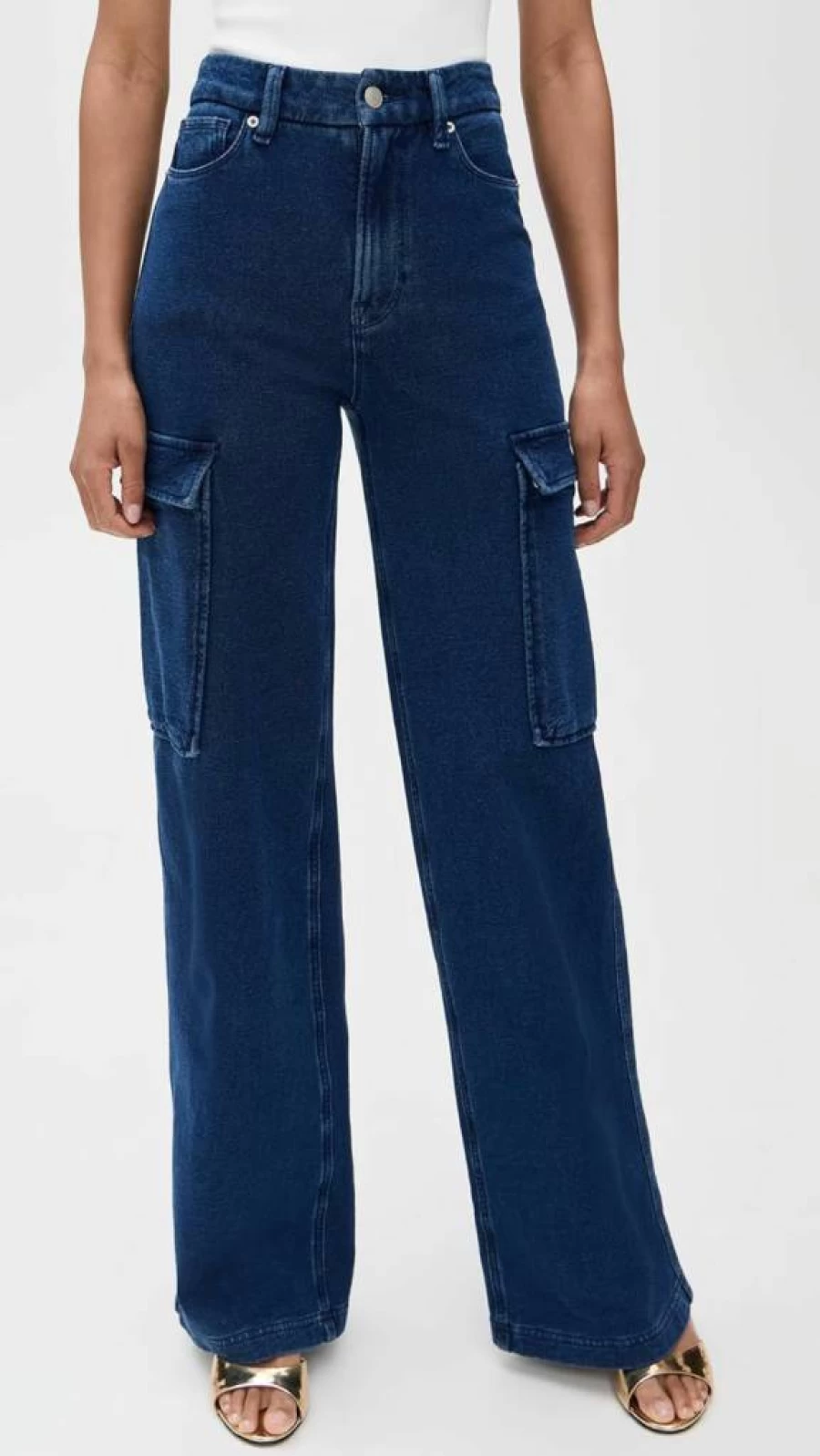 Good American Indigo 377 Skate Cargo Pants - Stylish & Functional Streetwear