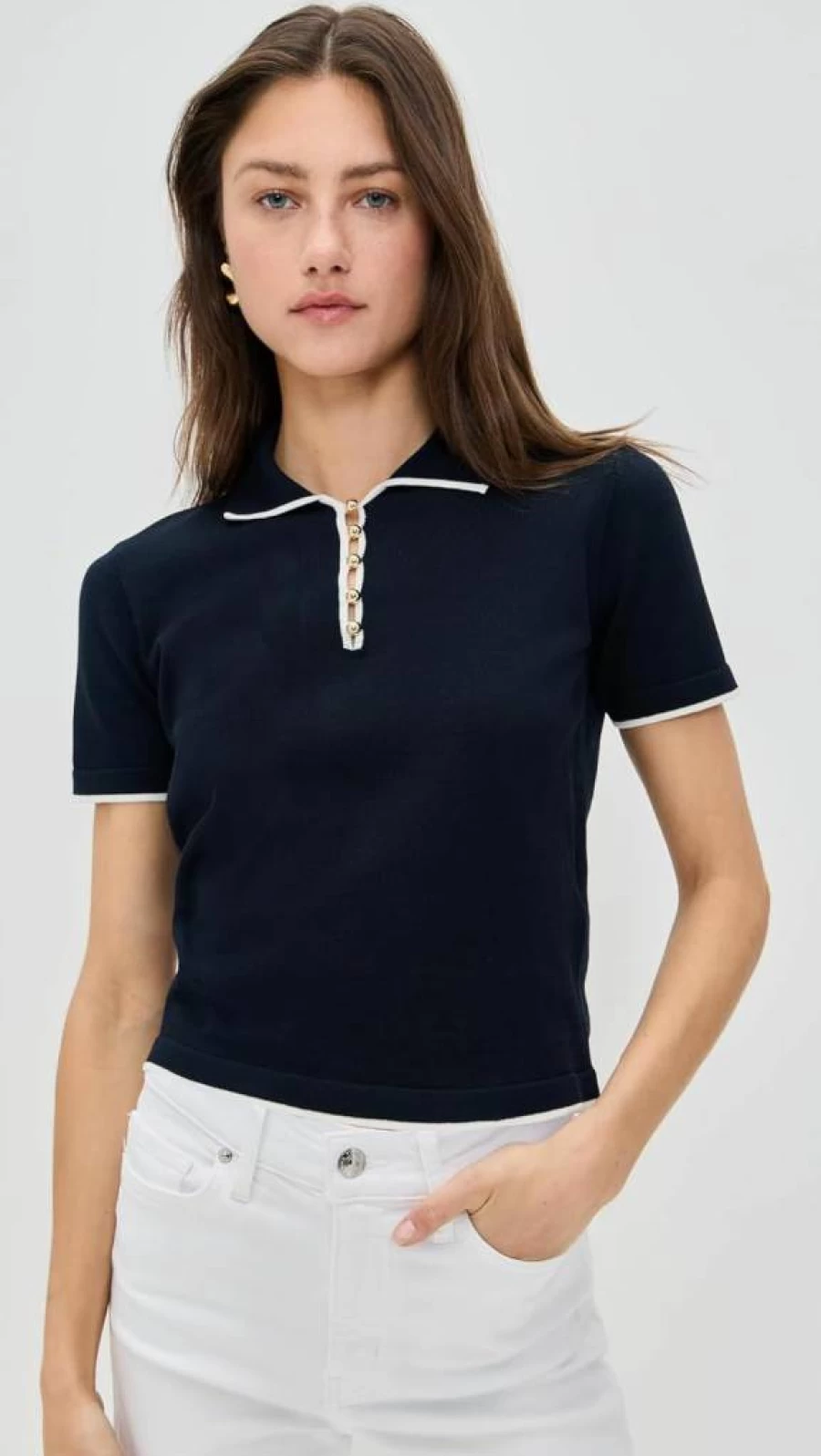 FRAME Women's Sport Polo Shirt - Stylish & Comfortable Golf Tennis Top