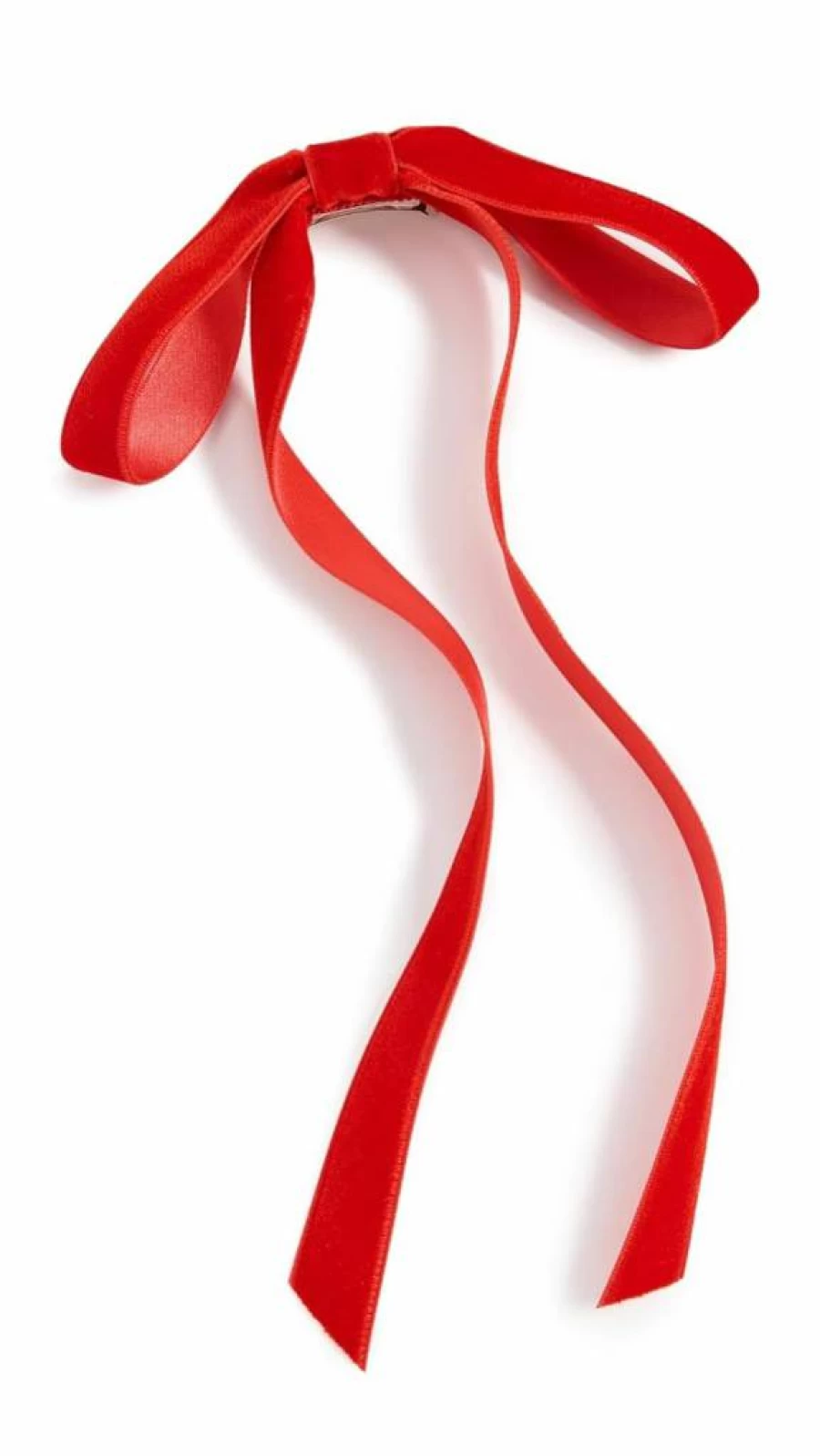 Jennifer Behr Aida Velvet Bow Barrette Hair Clip for Women - Ruby Red Hair Accessory