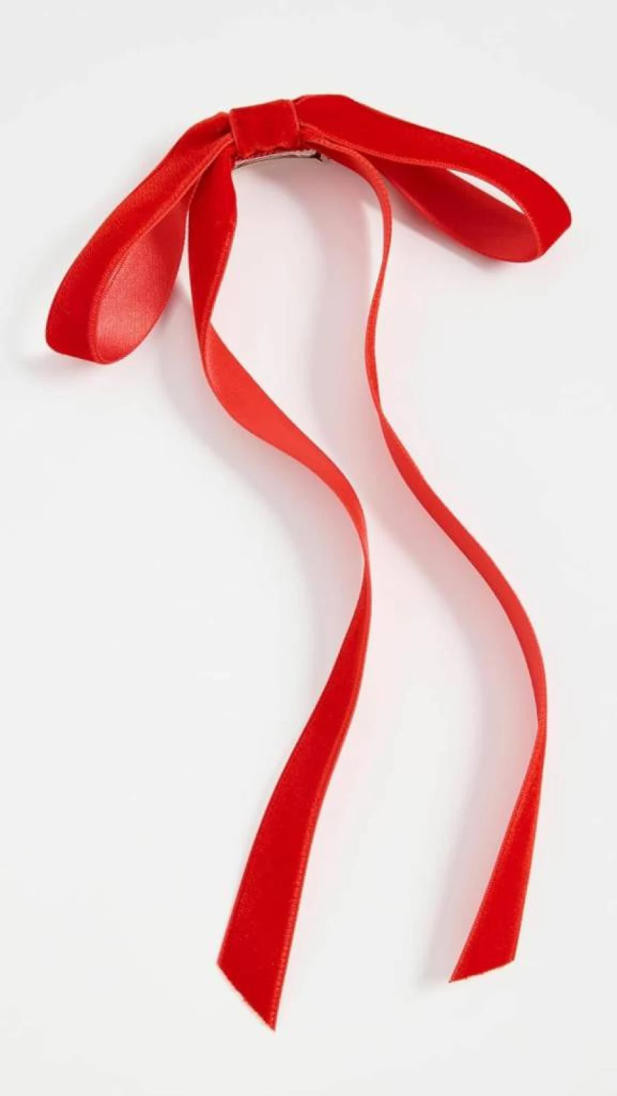 Jennifer Behr Aida Velvet Bow Barrette Hair Clip for Women - Ruby Red Hair Accessory