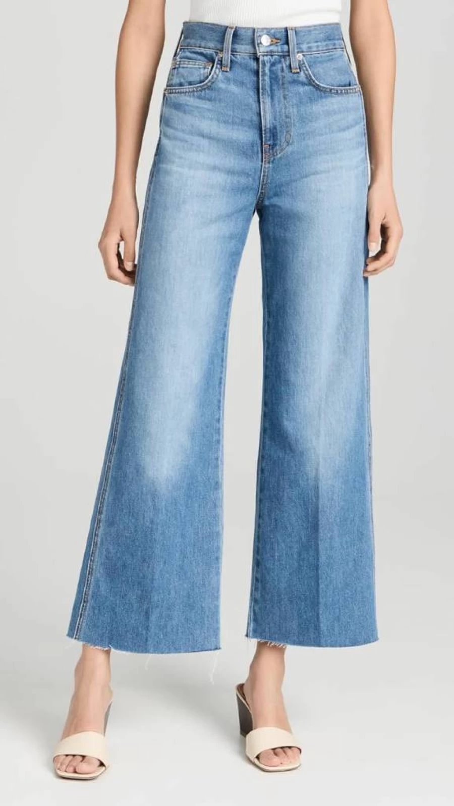 Veronica Beard Cropped Wide-Leg Taylor Jeans for Women