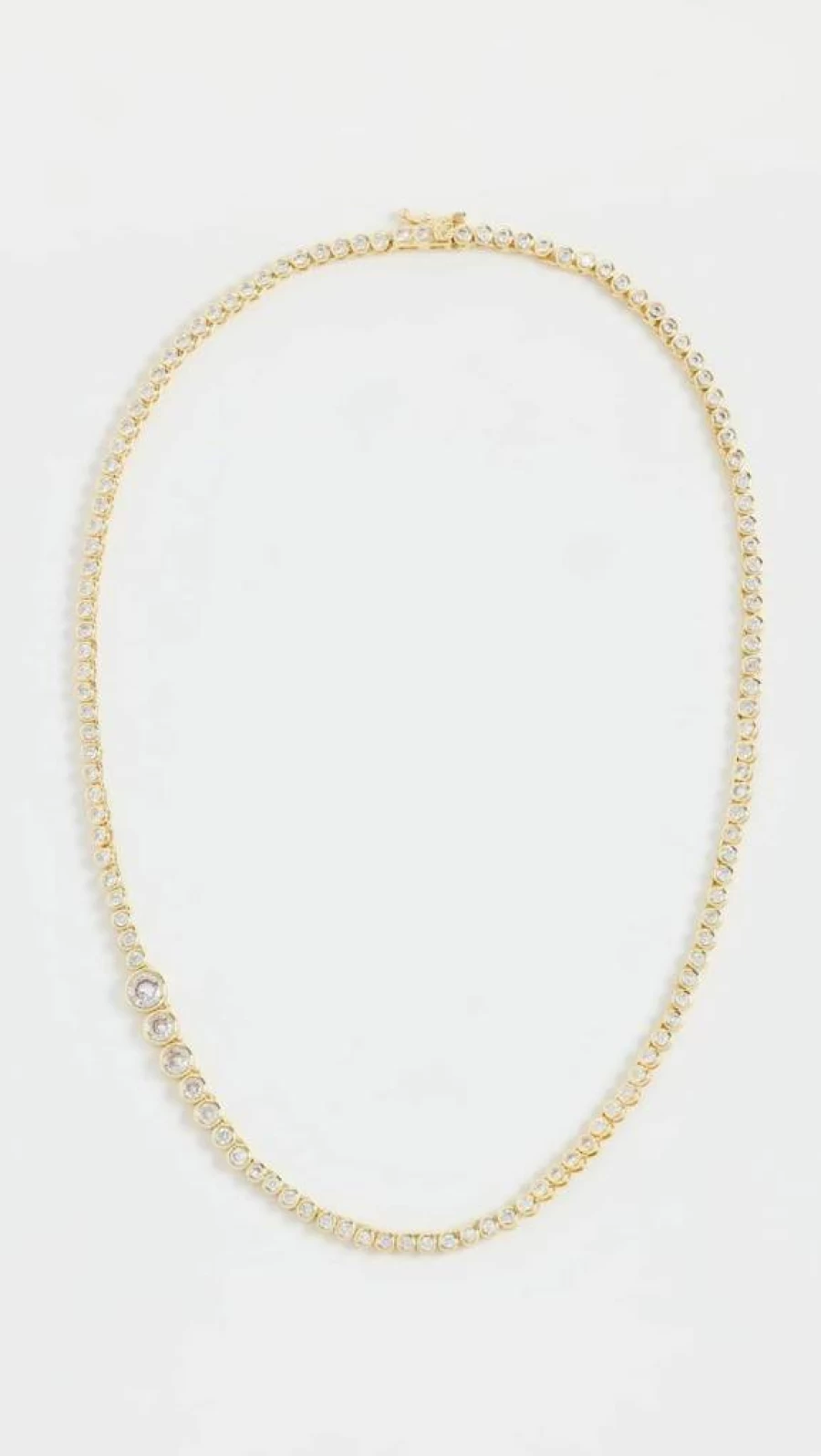 SHASHI Women's Graduated Astro Tennis Necklace - Sterling Silver Stackable Layered Chain for Everyday Elegance