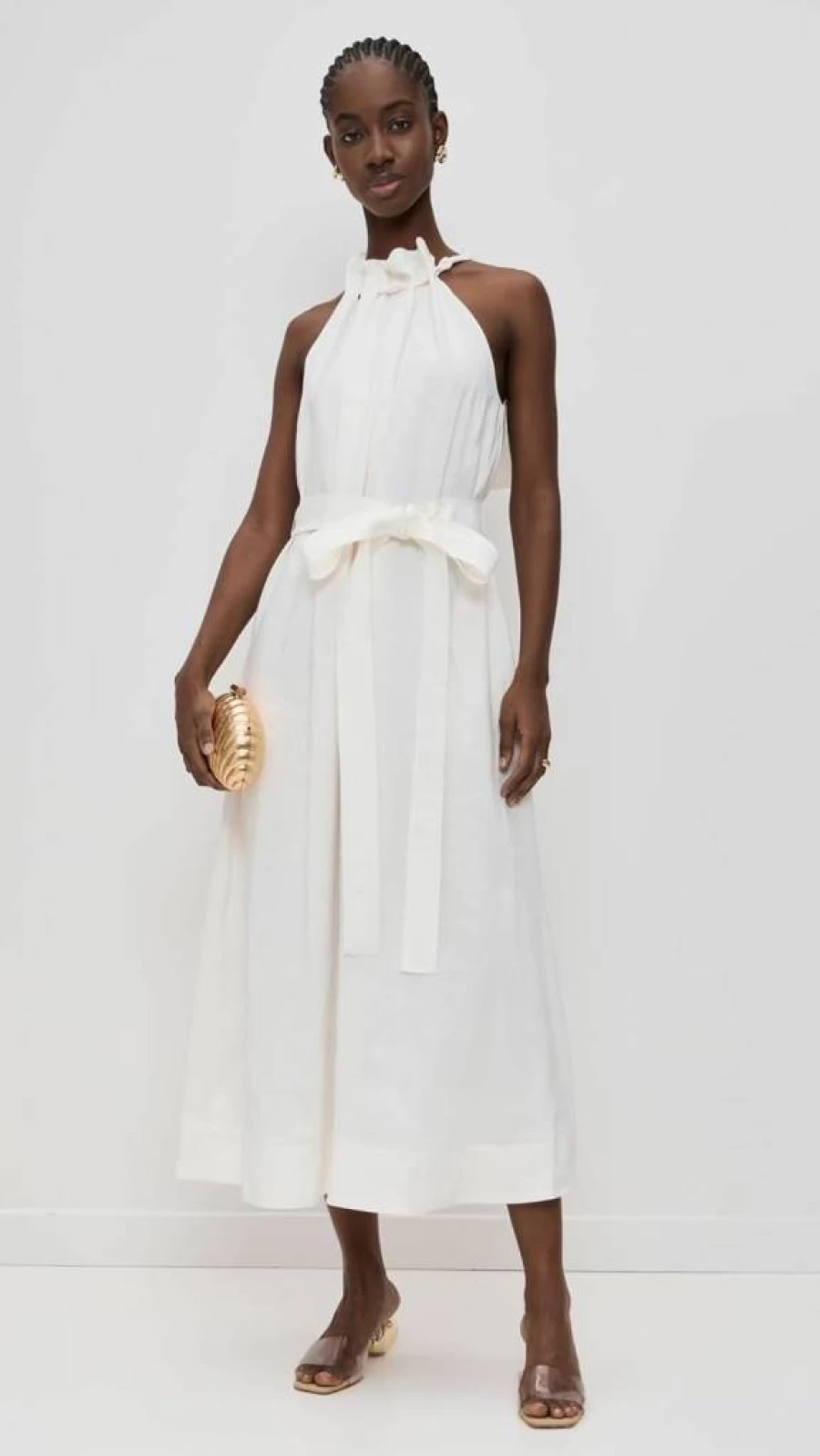 Aje Women's Mariel Trapeze Midi Dress - Flowy Boho Chic Summer Dress