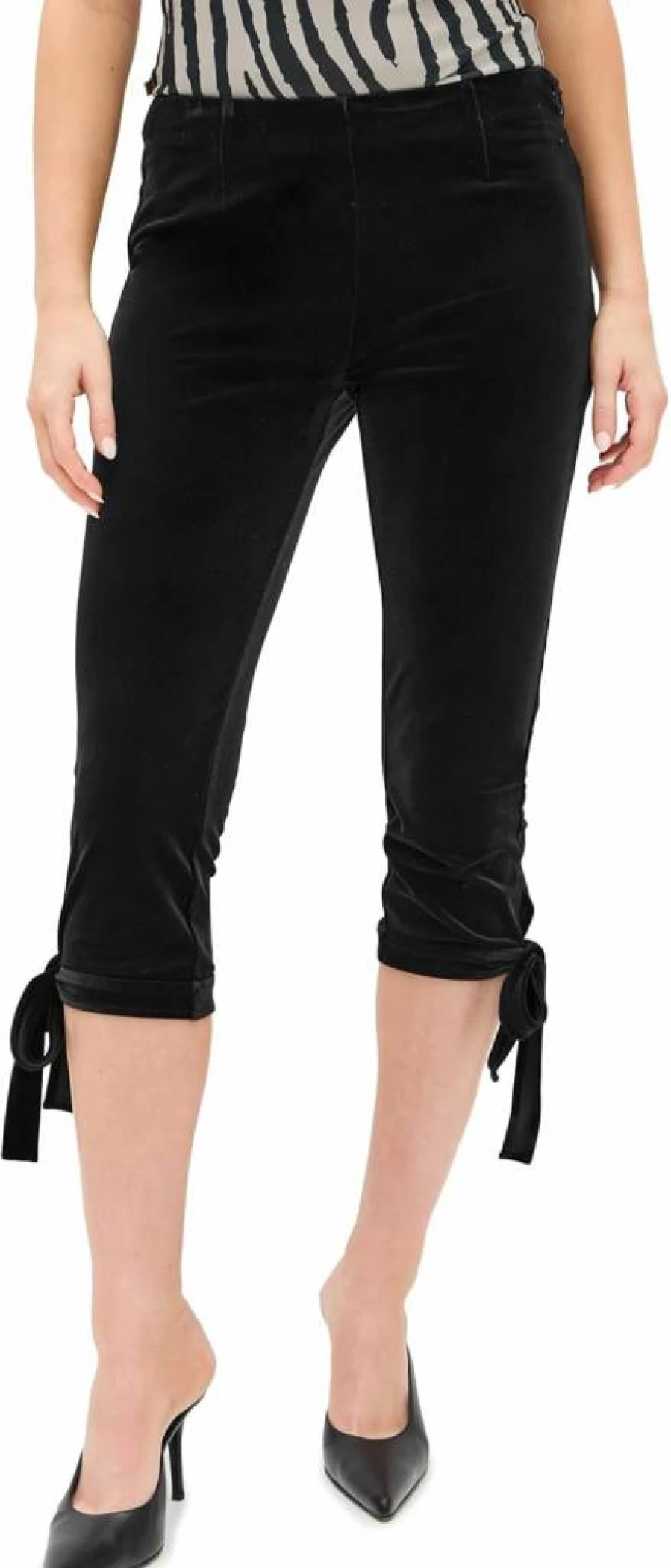Miaou Women's Emma High-Rise Stretch Denim Capri Pants for Casual Comfort