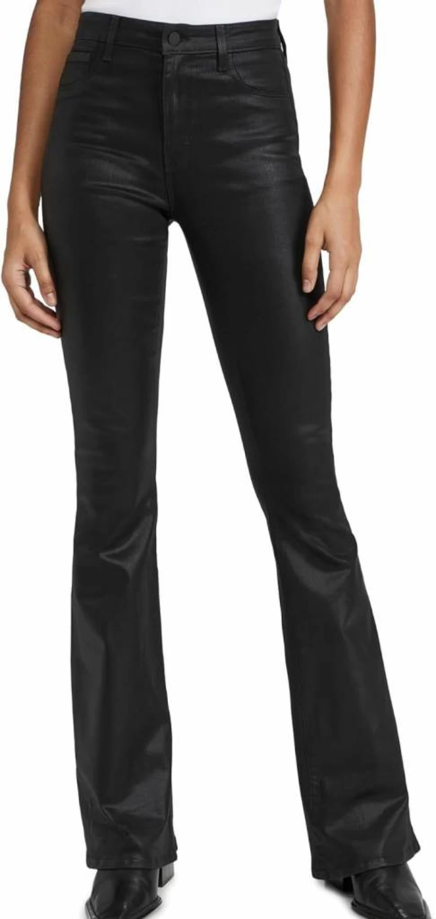 L'AGENCE Women's Marty Ultra High Rise Flare Jeans - Stretch Denim, Classic Fit, Vintage Wash