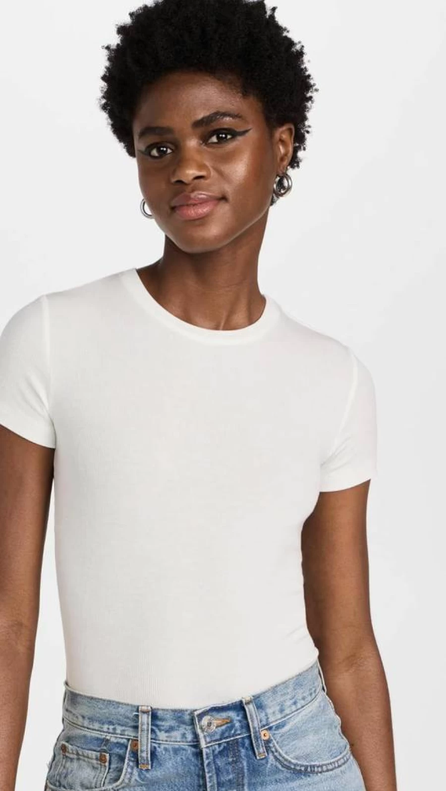 L'AGENCE Women's Ressi Crew Neck T-Shirt | Classic Cotton Tee