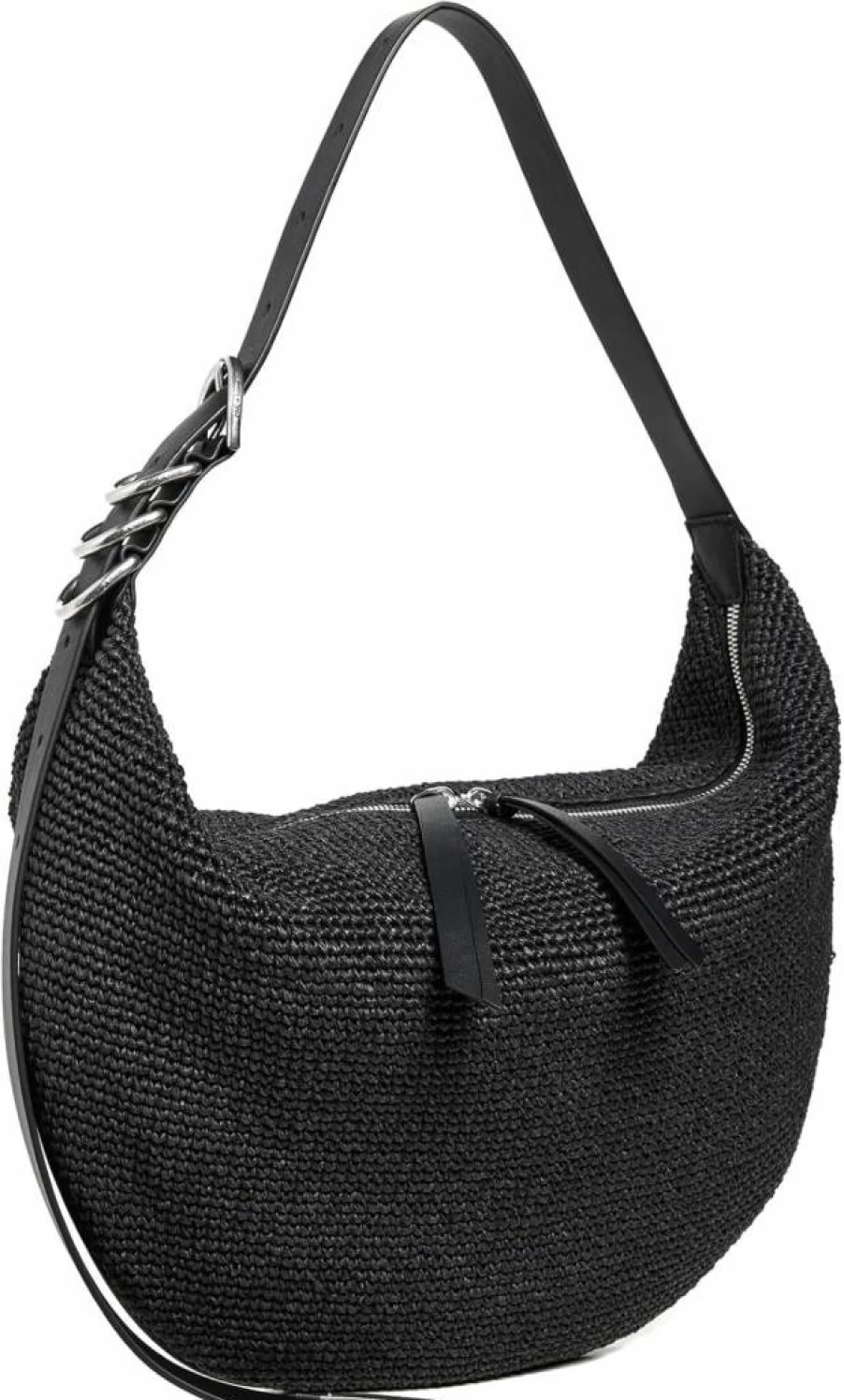 Rag & Bone Women's Spire Hobo Straw Handbag – Stylish Woven Tote for Summer