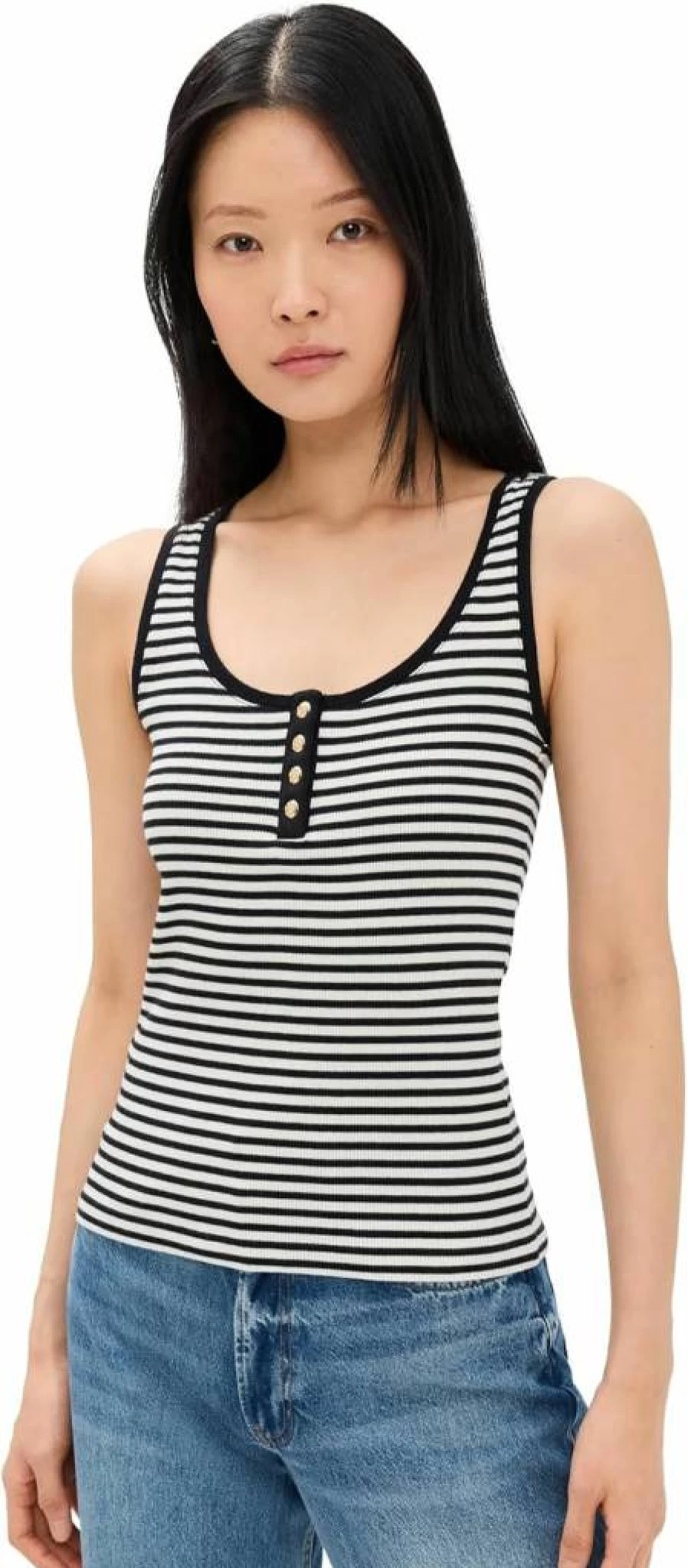 ANINE BING Women's Alessia Tank Top - Premium Cotton Blend Casual Wear