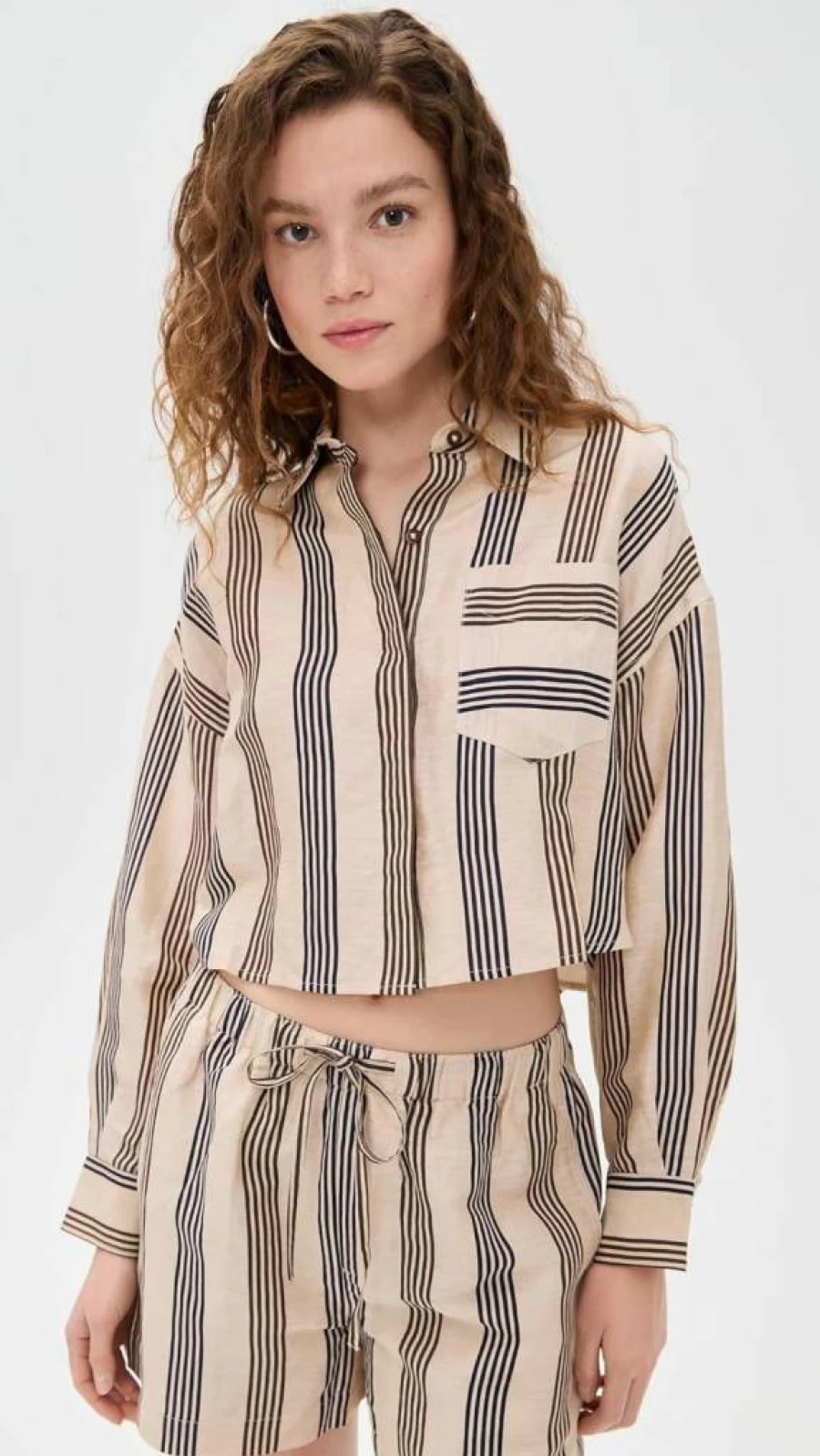 Rag & Bone Women's Beatrice Cropped Shirt in Linen - Stylish Short Top for Women