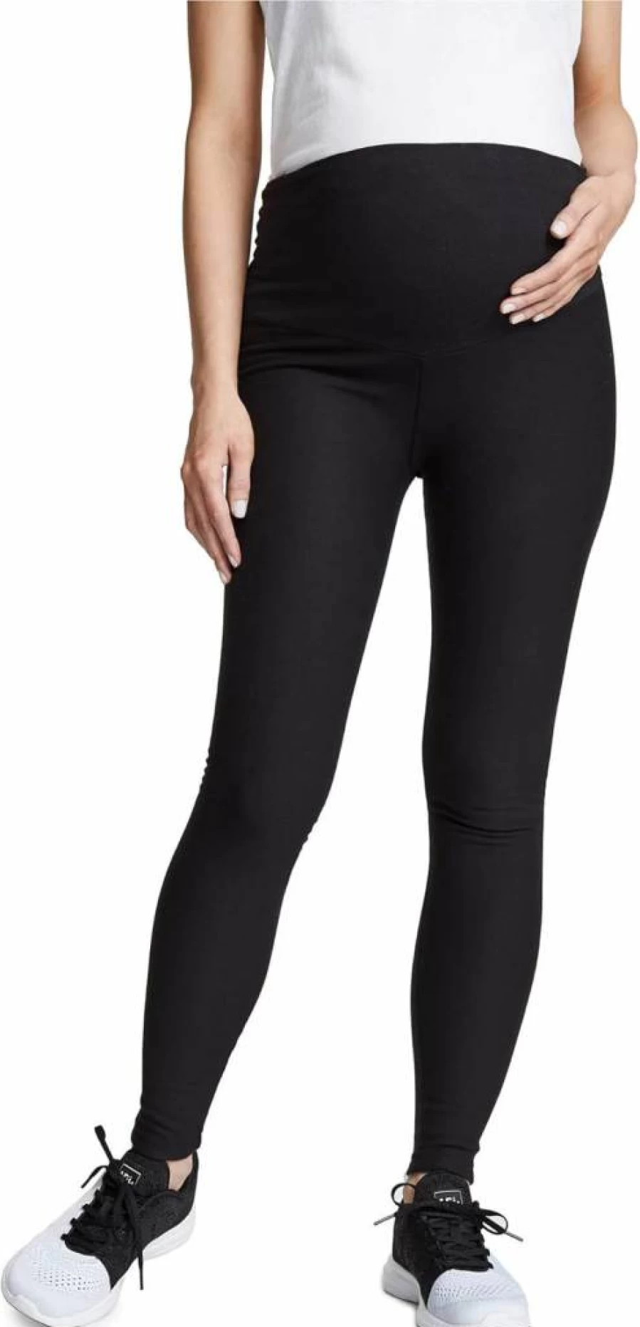 Plush Maternity Leggings for Women - Soft Fleece Lined Pregnancy Pants, Comfortable Stretchy Baby Bump Support