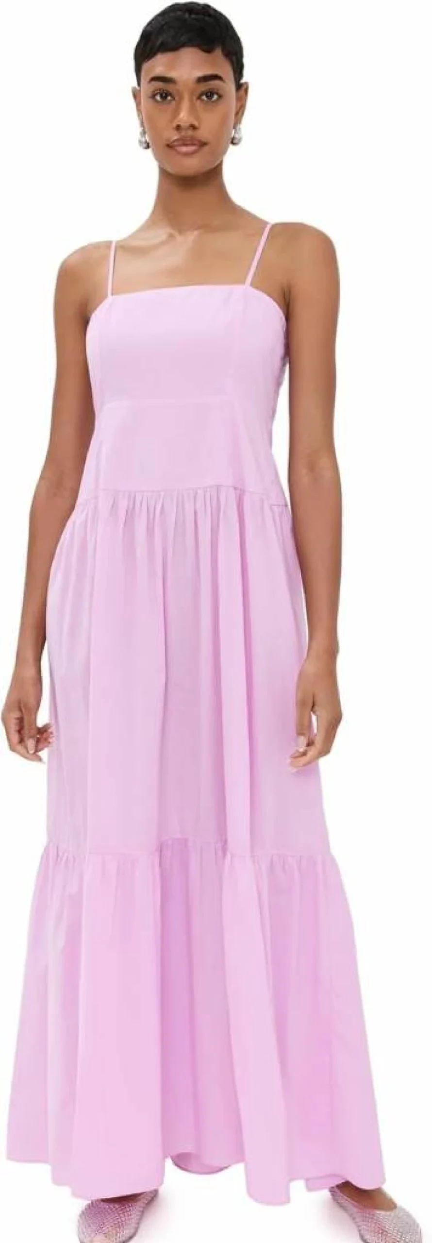 Playa Lucila Women's Square Neck Maxi Dress - Elegant Long Flowy Summer Beach Dress