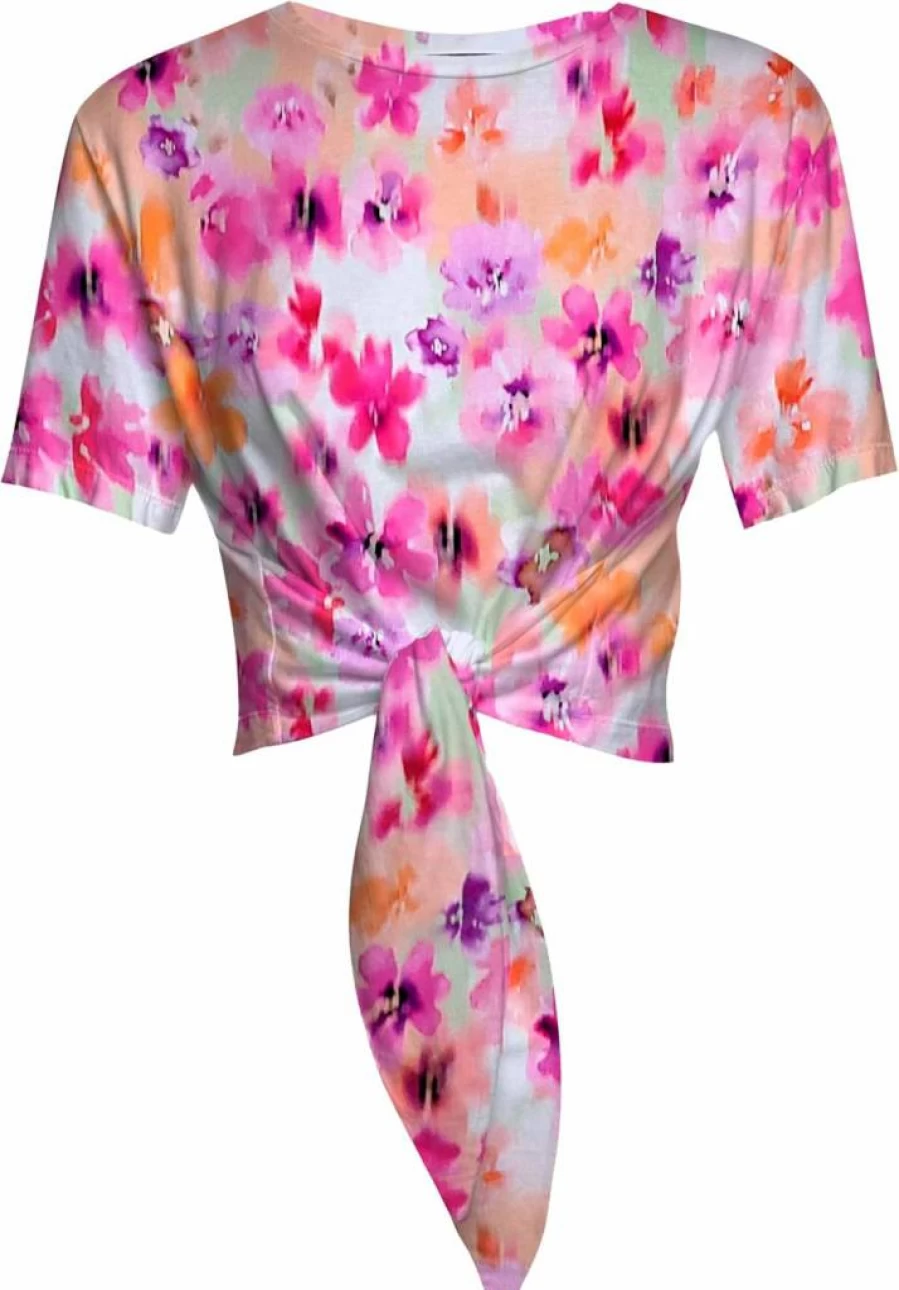 Le Superbe Frida Flowers Tied Up Tee - Floral Print Women's T-Shirt