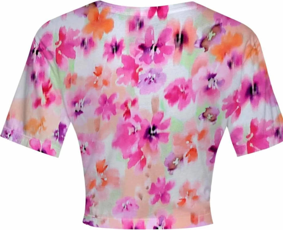 Le Superbe Frida Flowers Tied Up Tee - Floral Print Women's T-Shirt