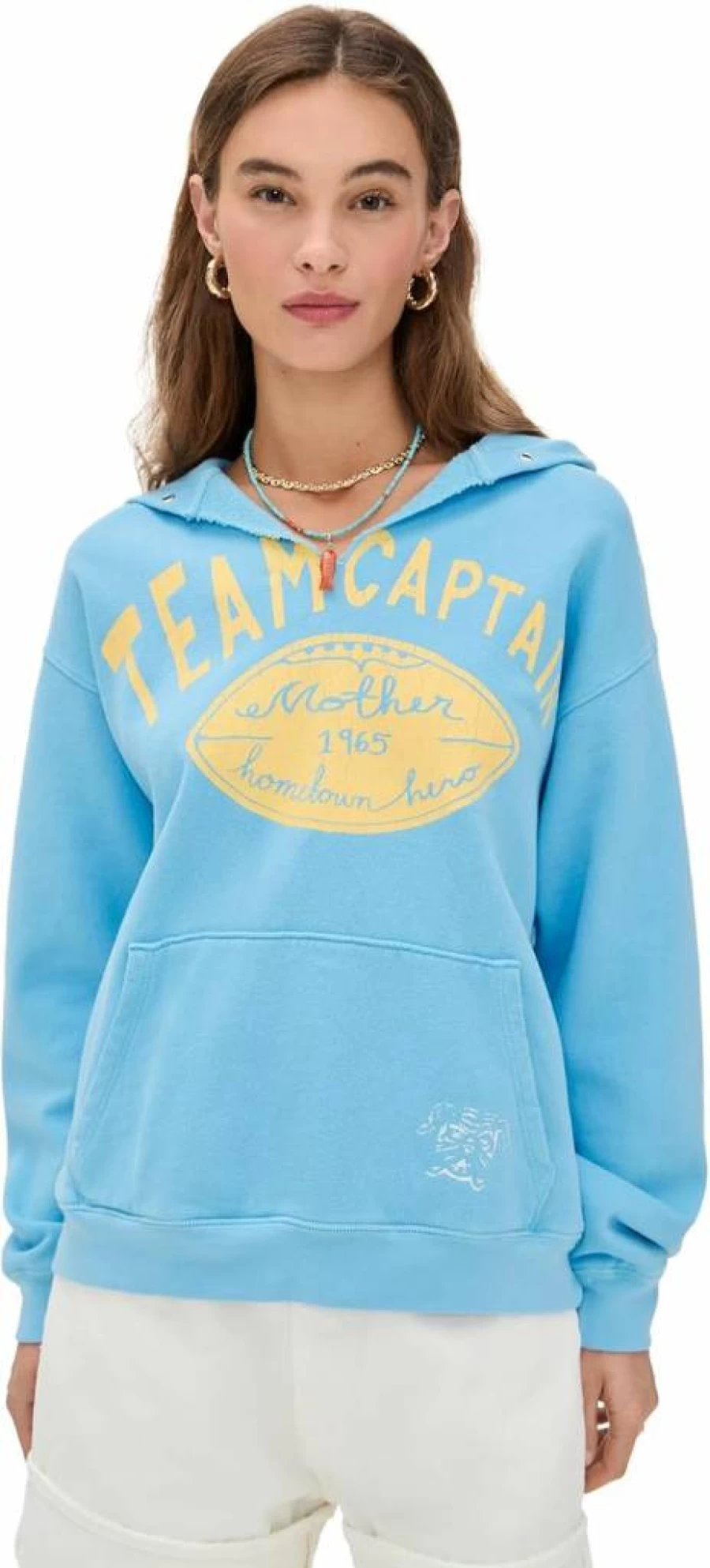 MOTHER Women's The Big Deal Slice Hoodie - Oversized Comfort & Stylish Design
