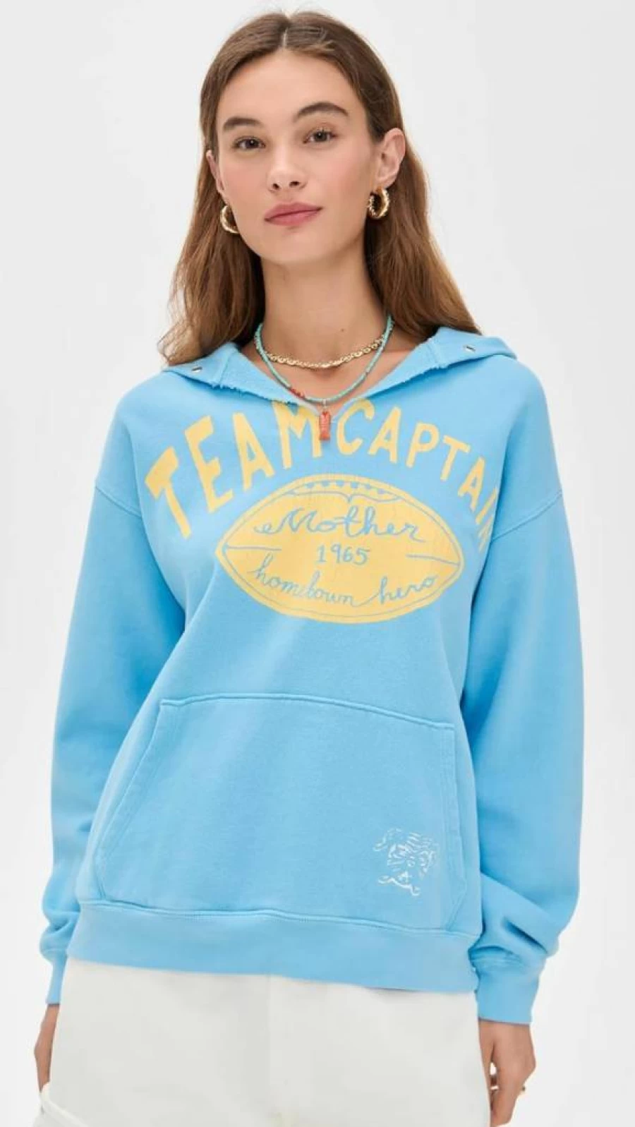 MOTHER Women's The Big Deal Slice Hoodie - Oversized Comfort & Stylish Design